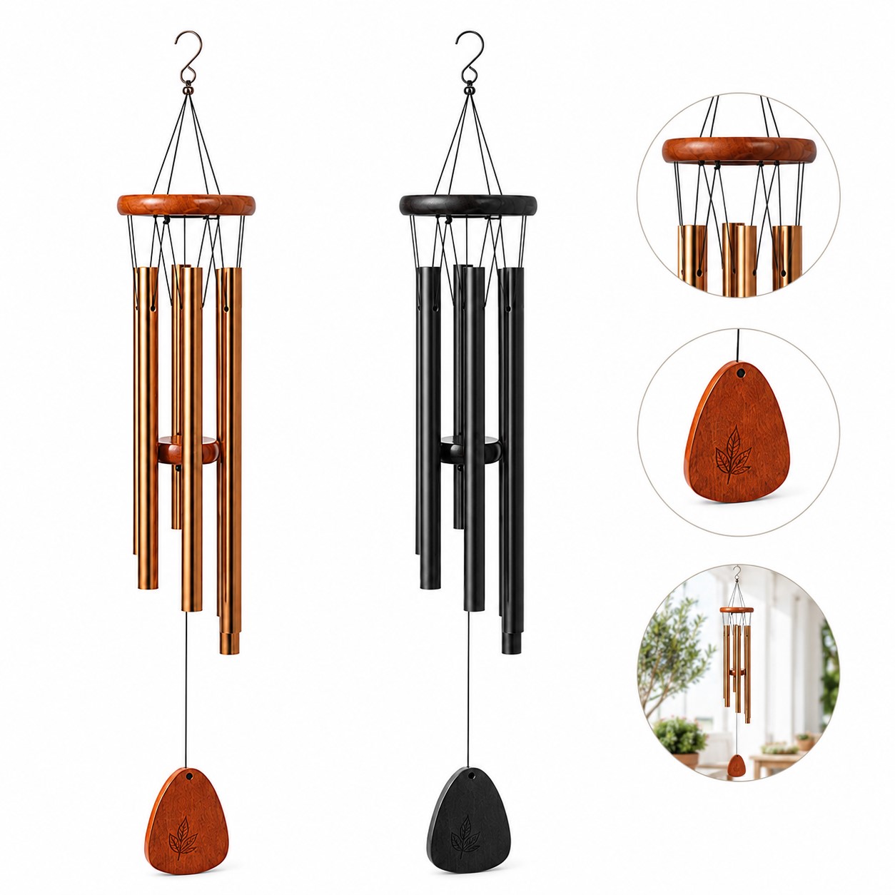 Six Tube Anodized Aluminum Wind Chime