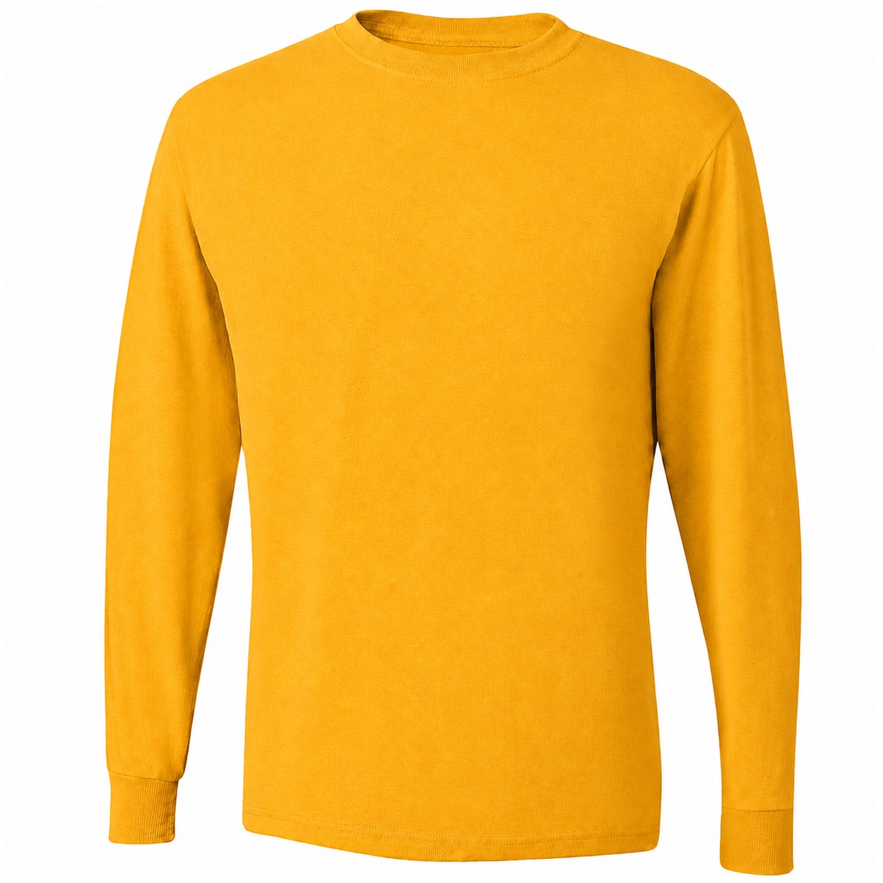 Moisture Wicking Cotton Polyester Long Sleeve Shirt — Gold