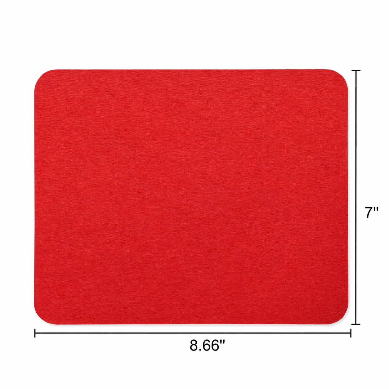 Fabric Mouse Pad With Rubber Foam Base — Red