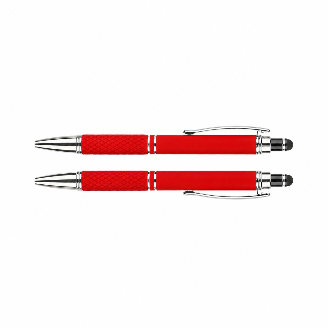 Soft Touch Aluminum Stylus Pen — Red