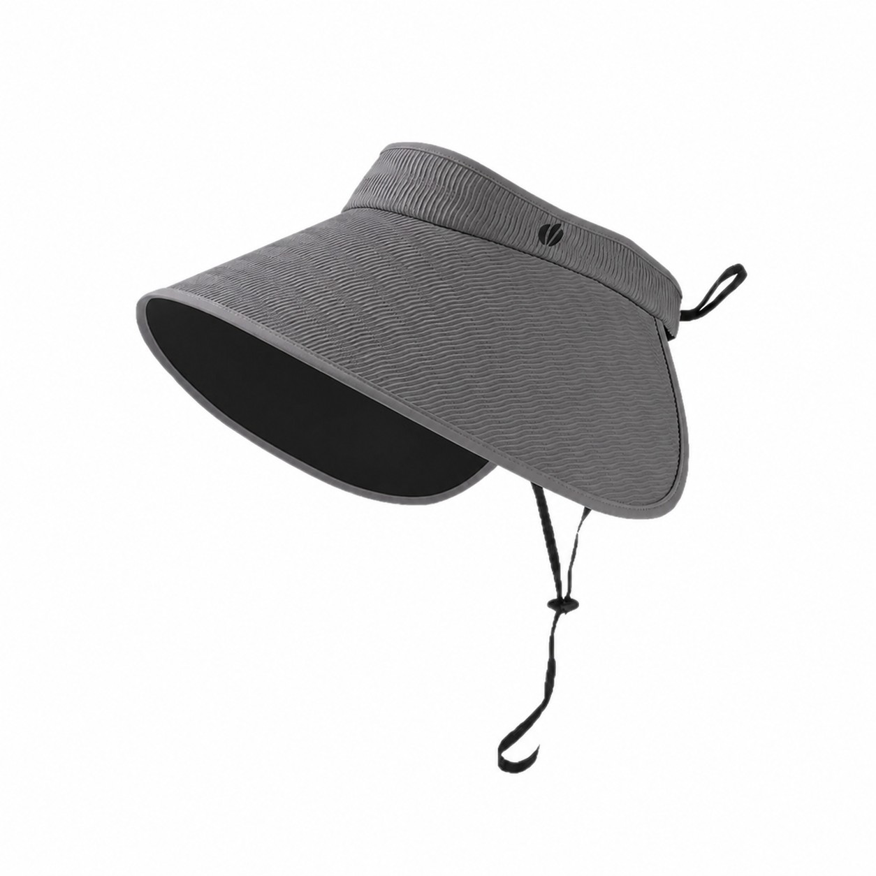 Polyester Full Coverage Visor Hat — Gray