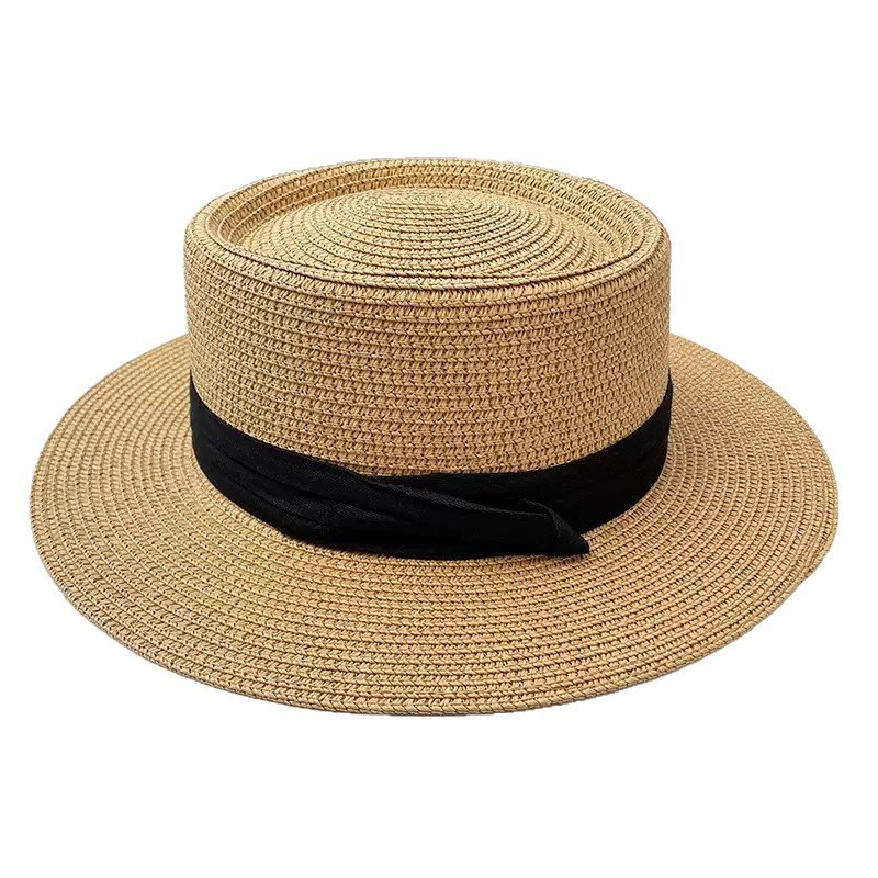 Bamboo Fiber Panama Boater Hat — view 2