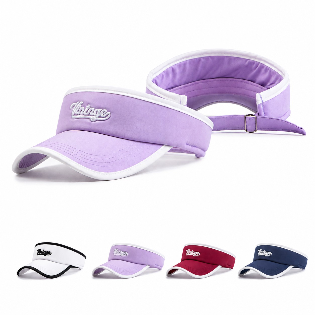 Polyester Curved Bill Visor Hat