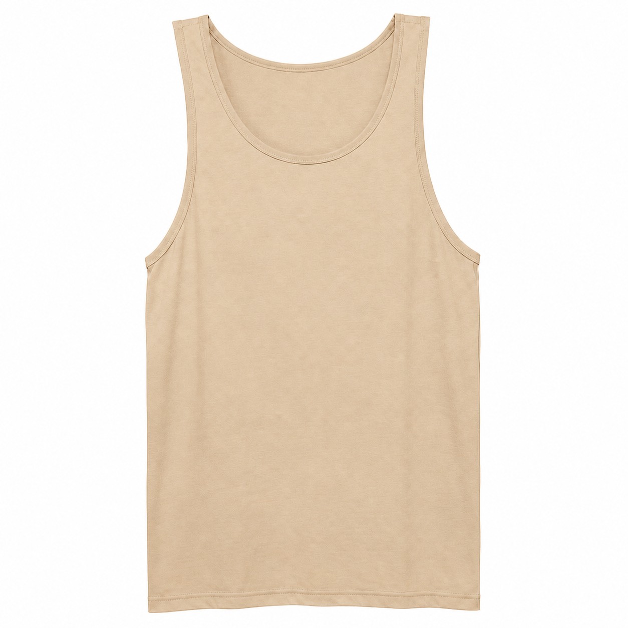 Recycled Knit Spandex Quarter Zip Pullover — Beige