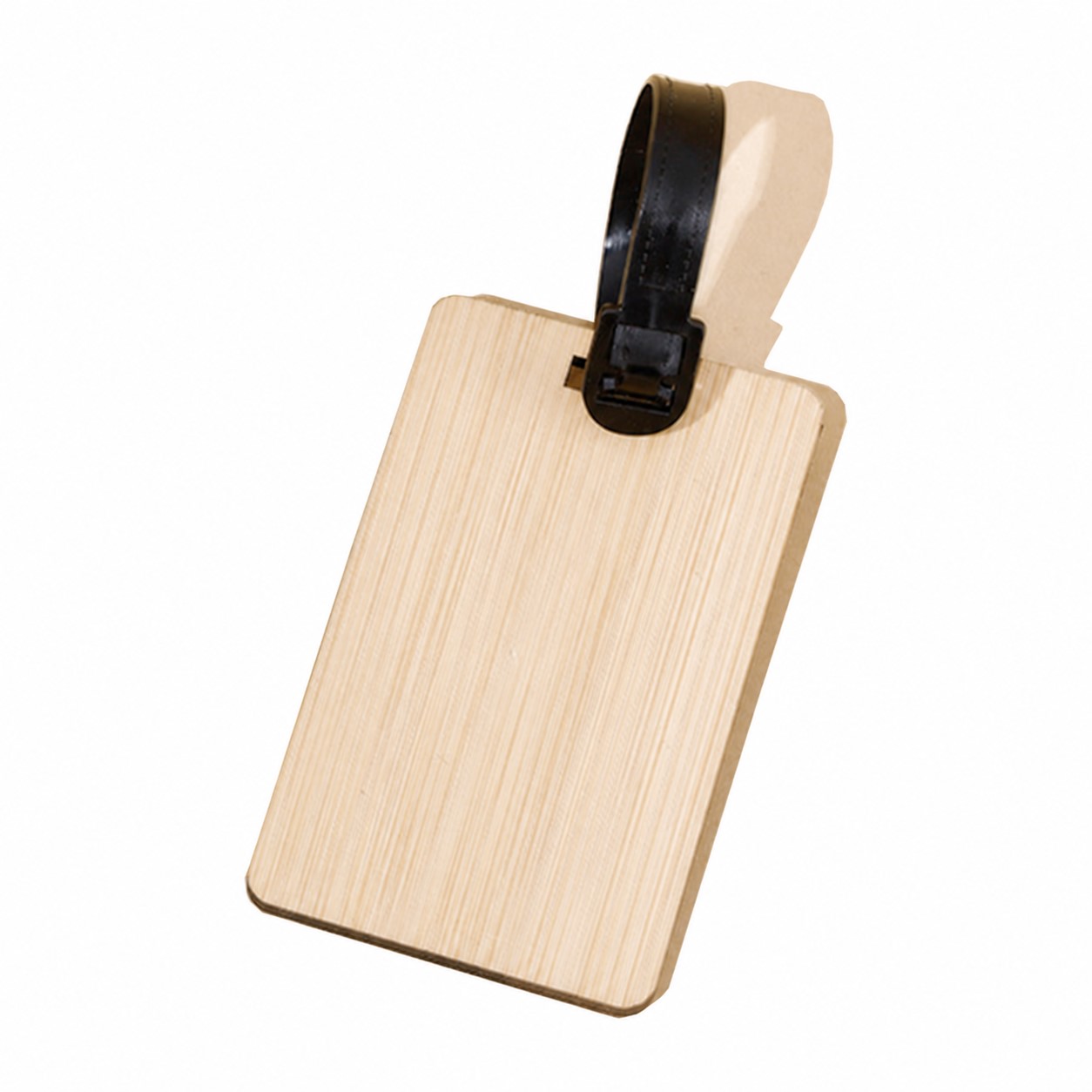 Bamboo Travel ID Tag — Natural Beige
