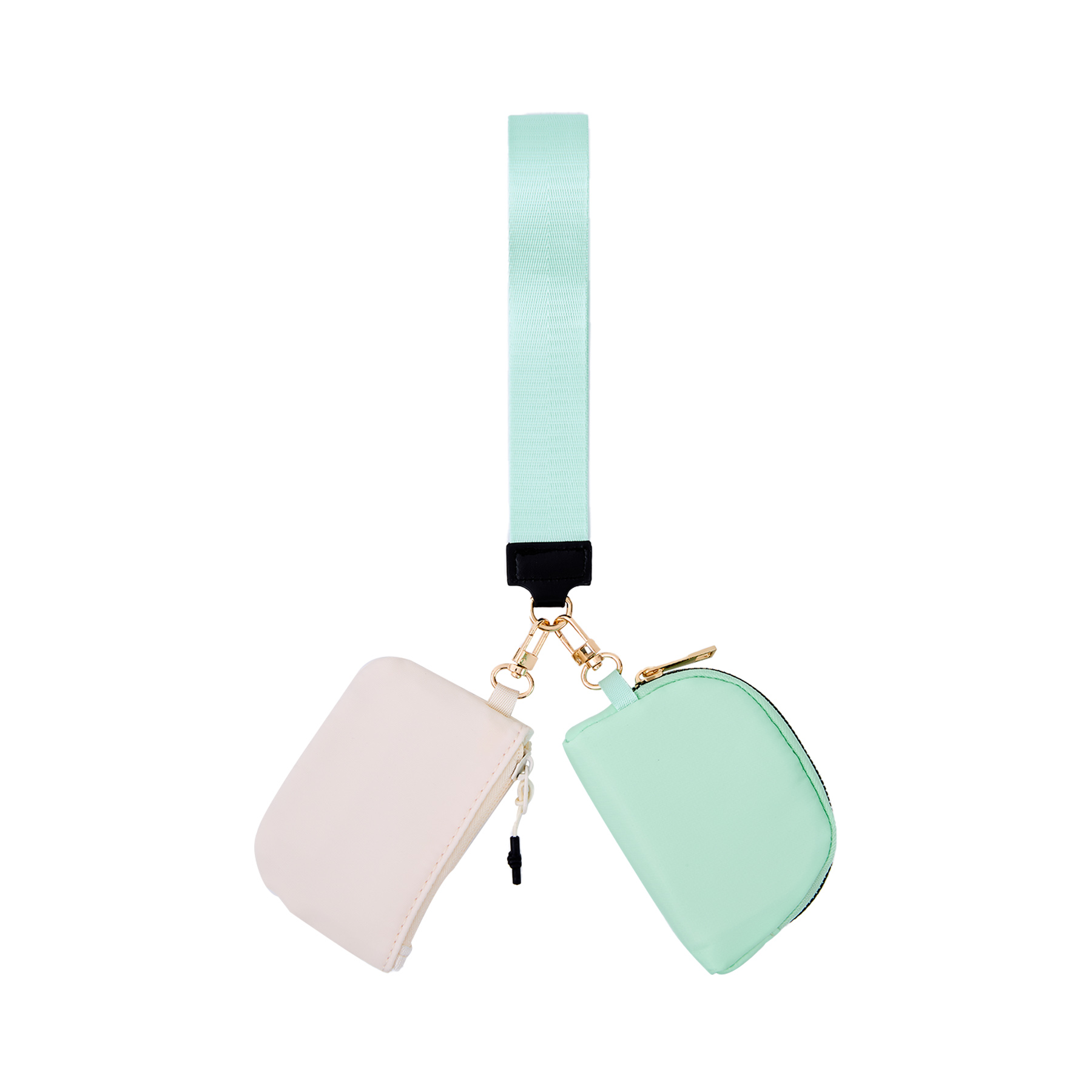 Dual Zip Pouch Wristlet Keychain — view 2