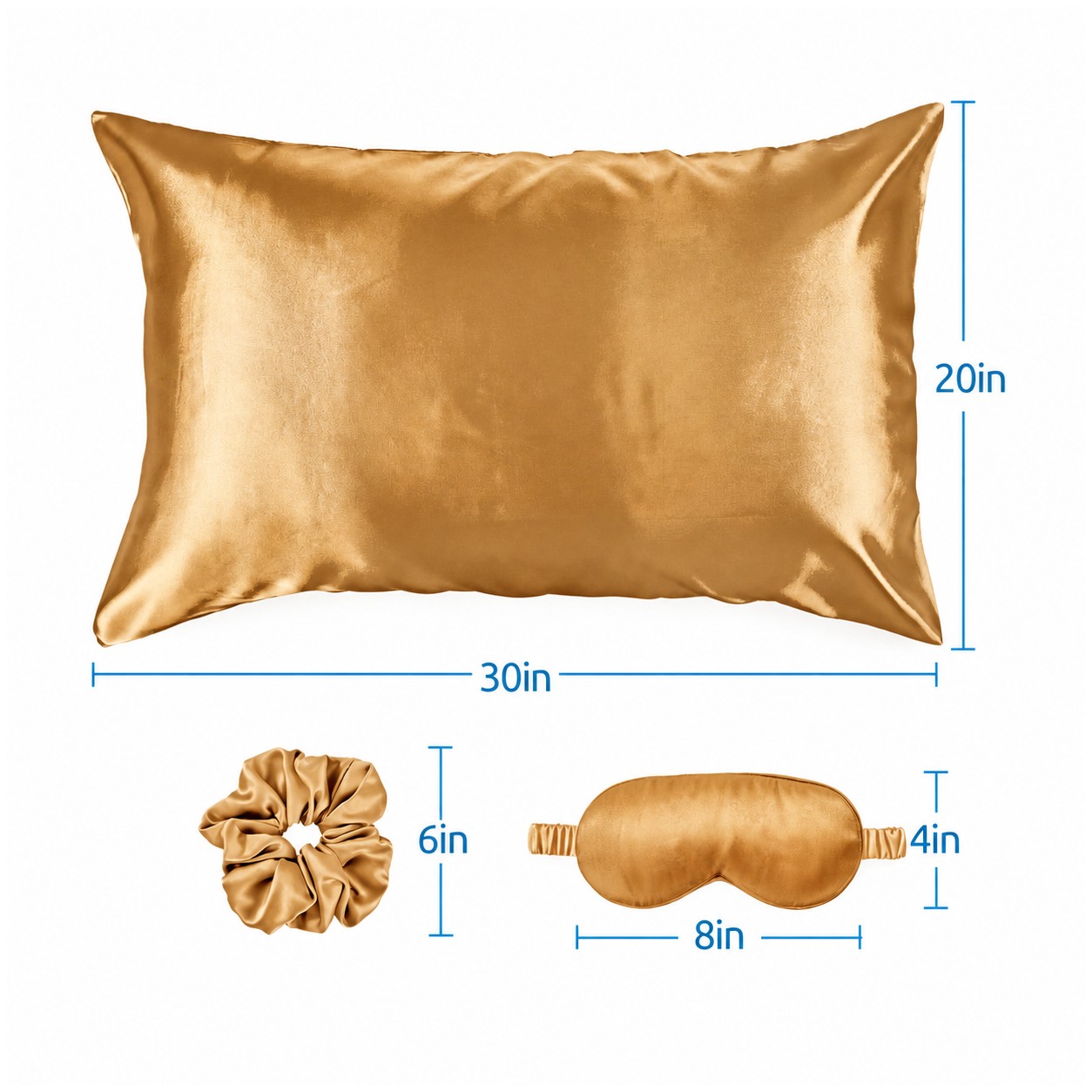 Satin Sleep Set With Pillowcase — Bronze Gold