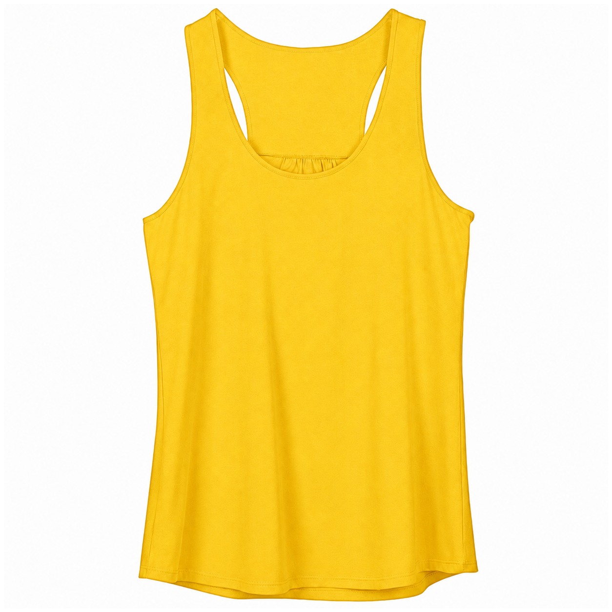 Ladies' Cotton Racerback Tank Top — Yellow