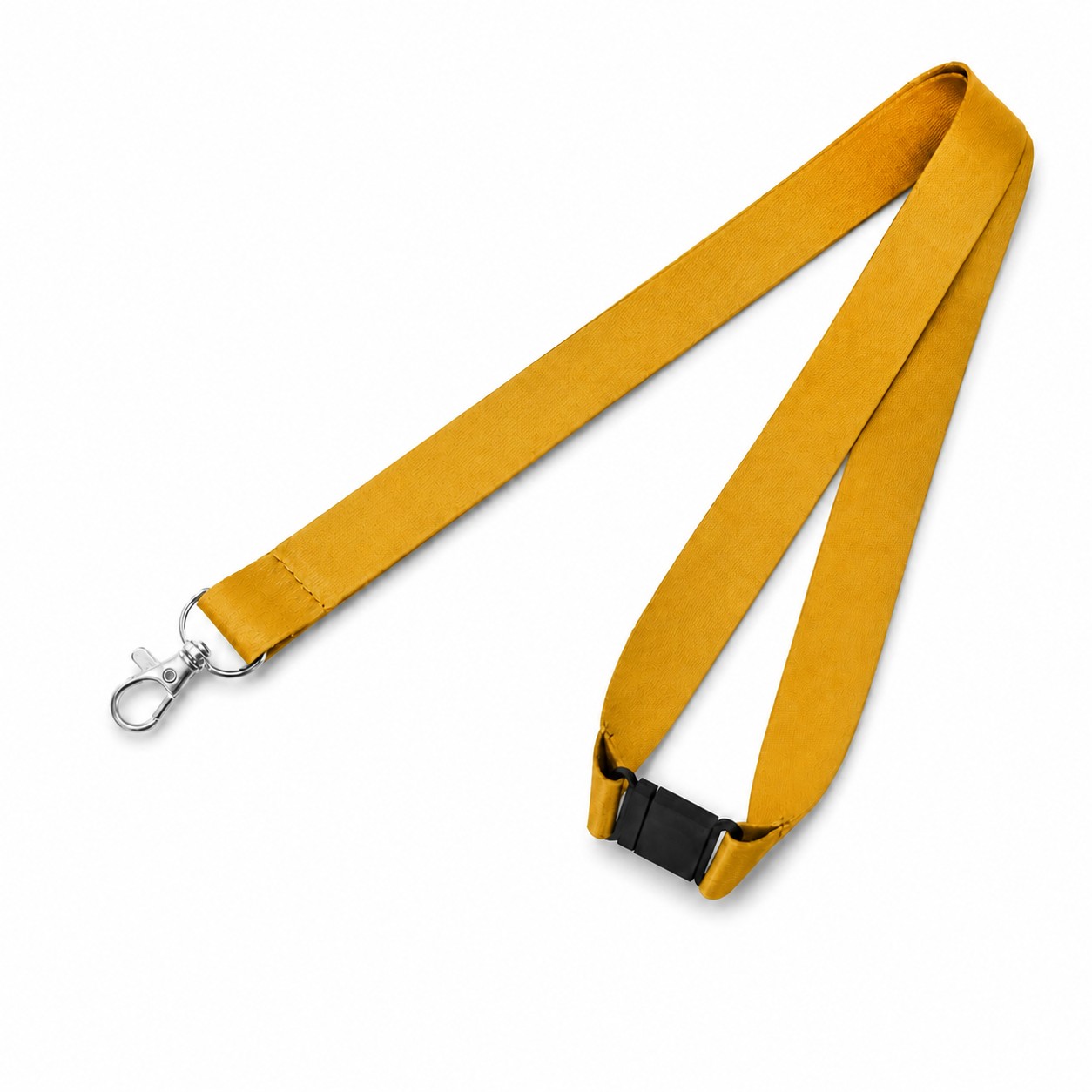 Polyester Breakaway Lobster Clip Lanyard — Gold