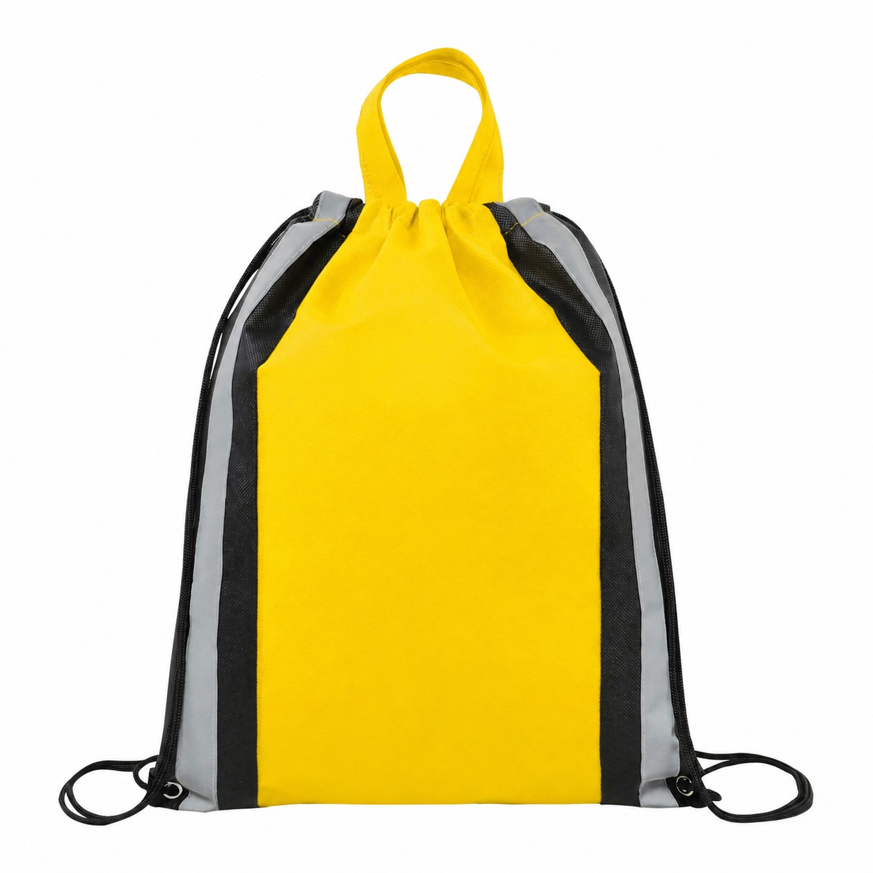 Reinforced Handles Drawstring Bag — Yellow