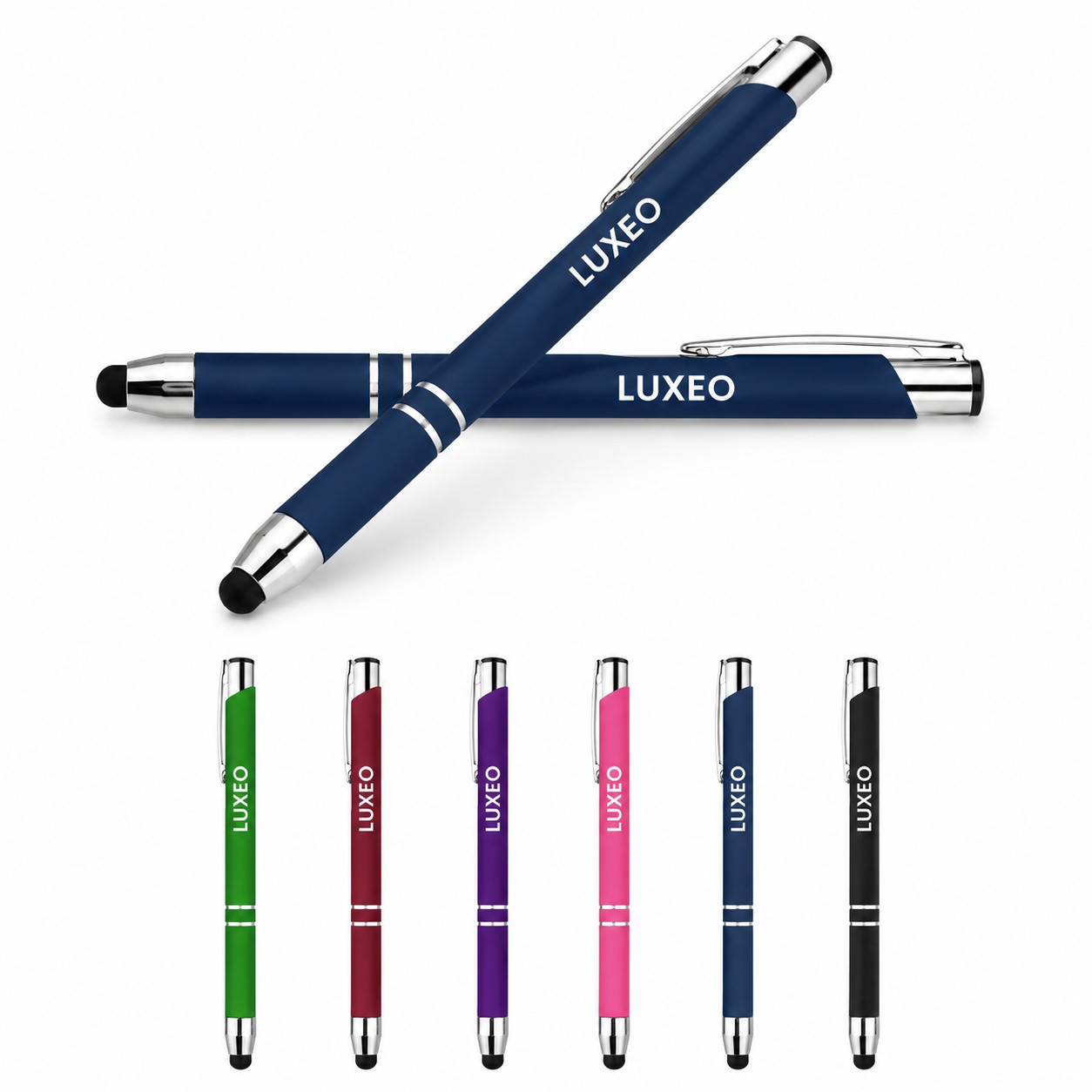 Rubberized Aluminum Stylus Ballpoint Pen