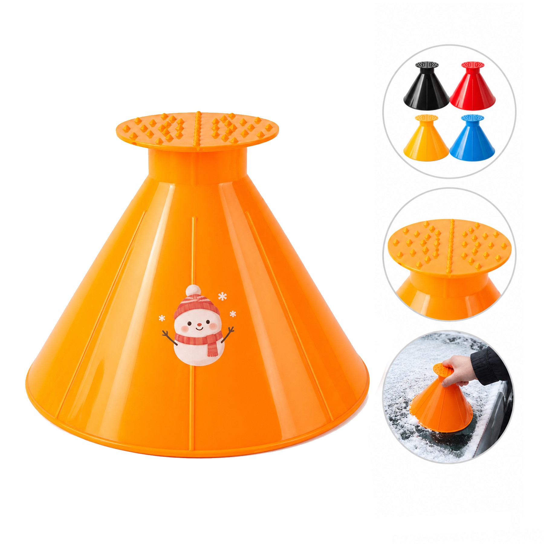 Dual Purpose Plastic Ice Scraper Funnel