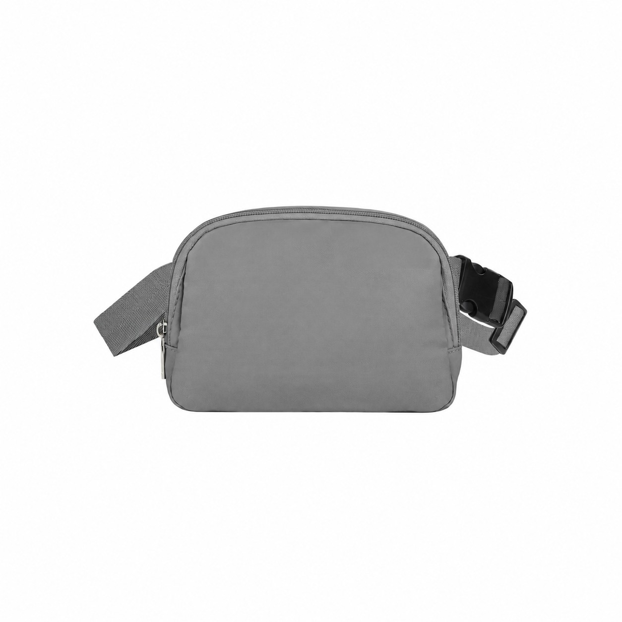 Zippered Storage 290T Polyester Fanny Pack — Gray