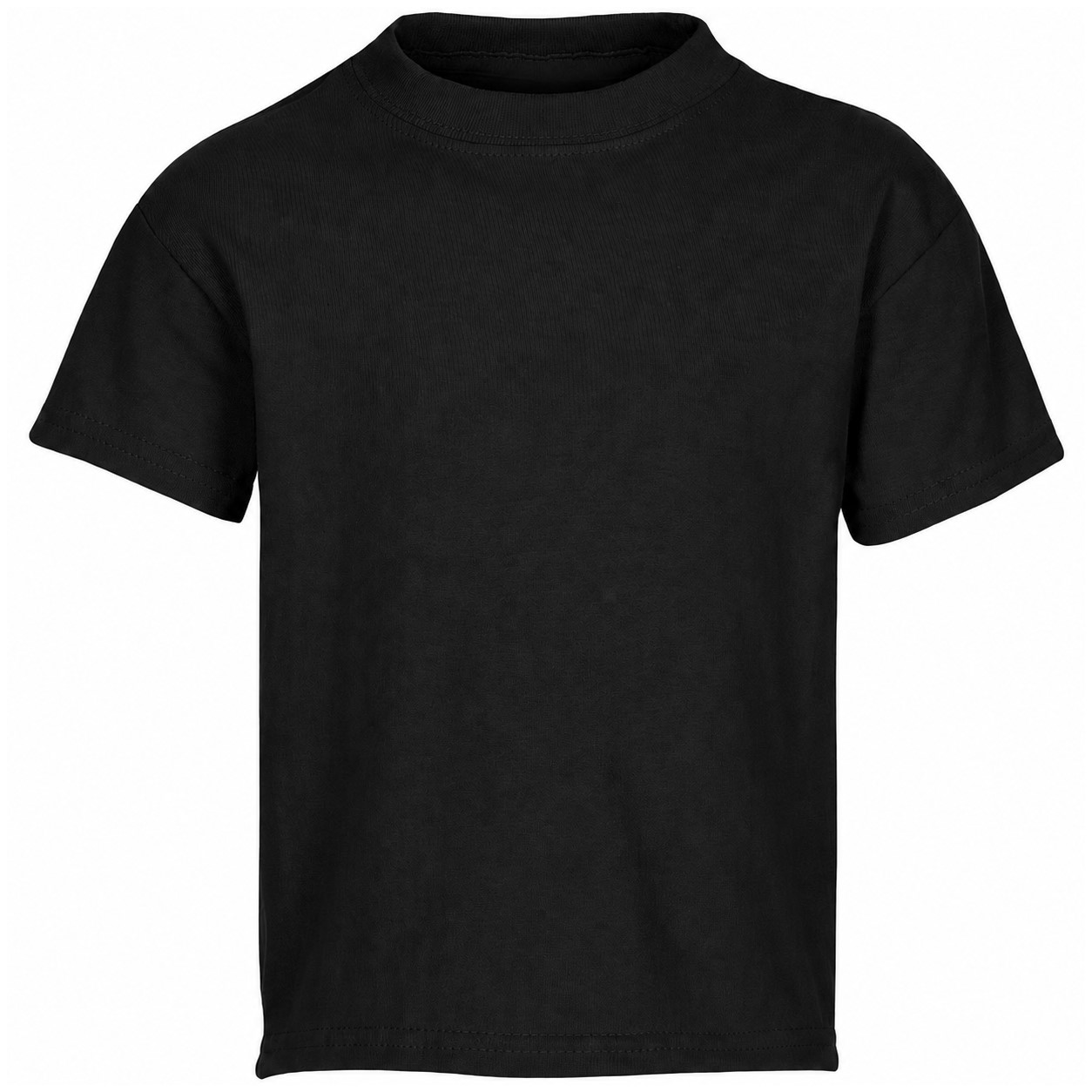 Youth Cotton-Polyester Blend T-Shirt — Black