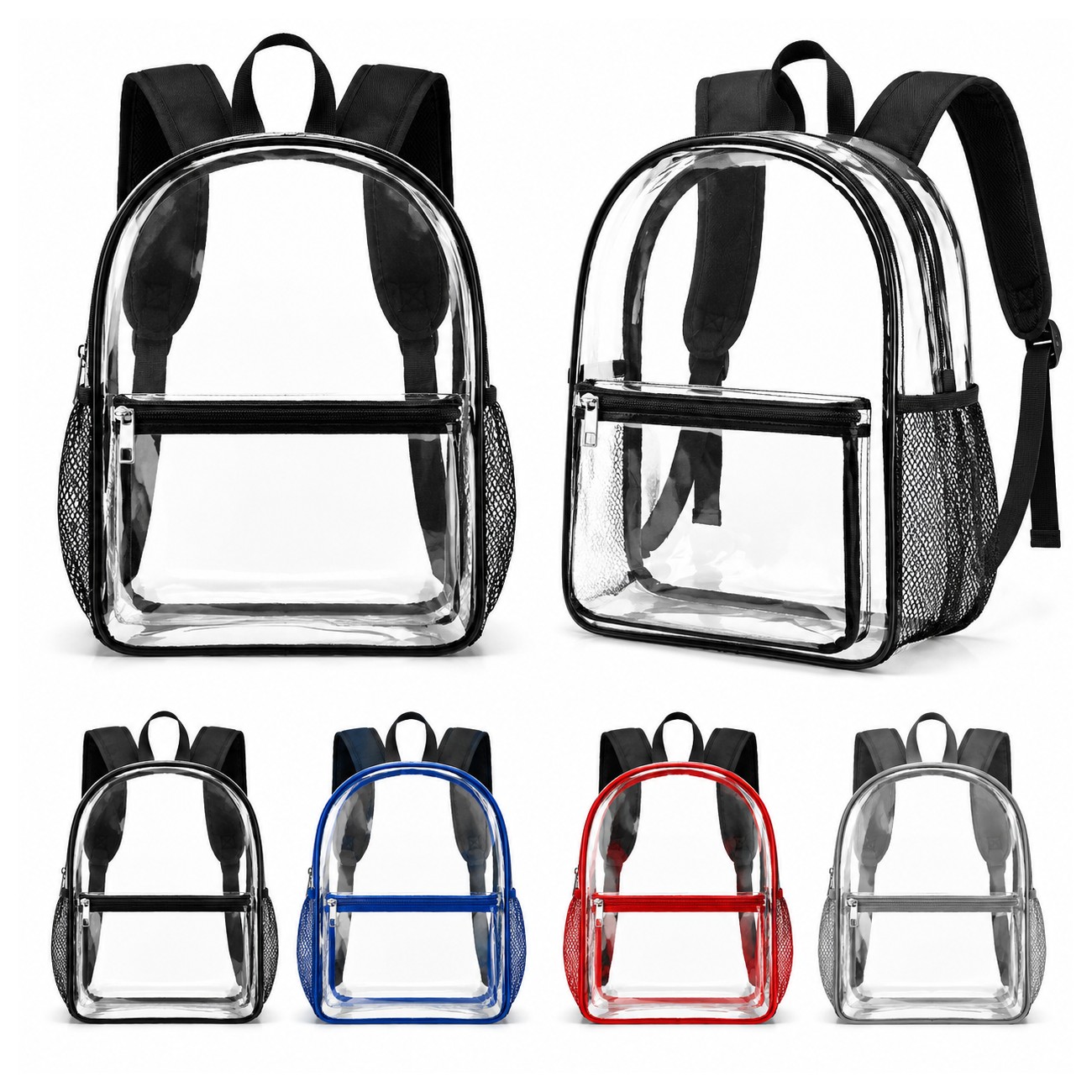 10.5-Inch Clear PVC Backpack