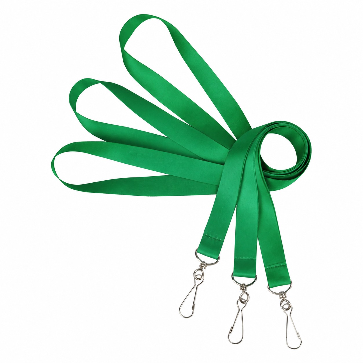 Polyester Lanyard With Clear Badge Holder — Green