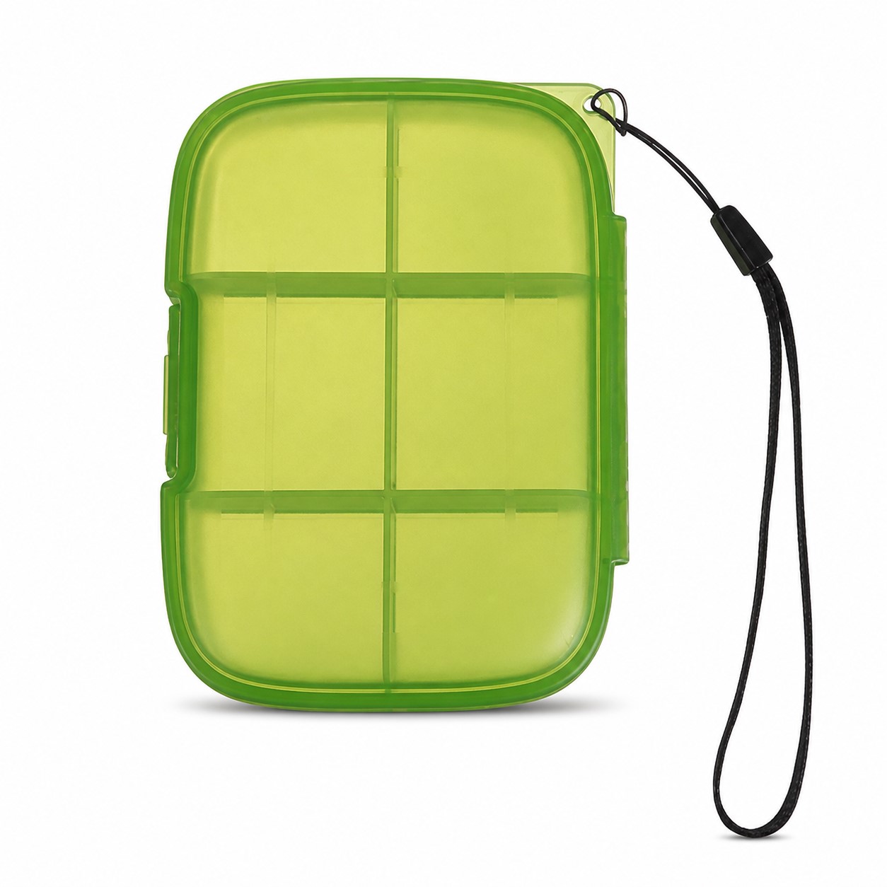 Translucent Polypropylene Six Compartment Pill Case — view 2