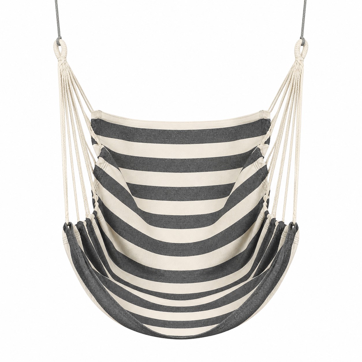 Striped Canvas Hanging Swing Chair — view 2