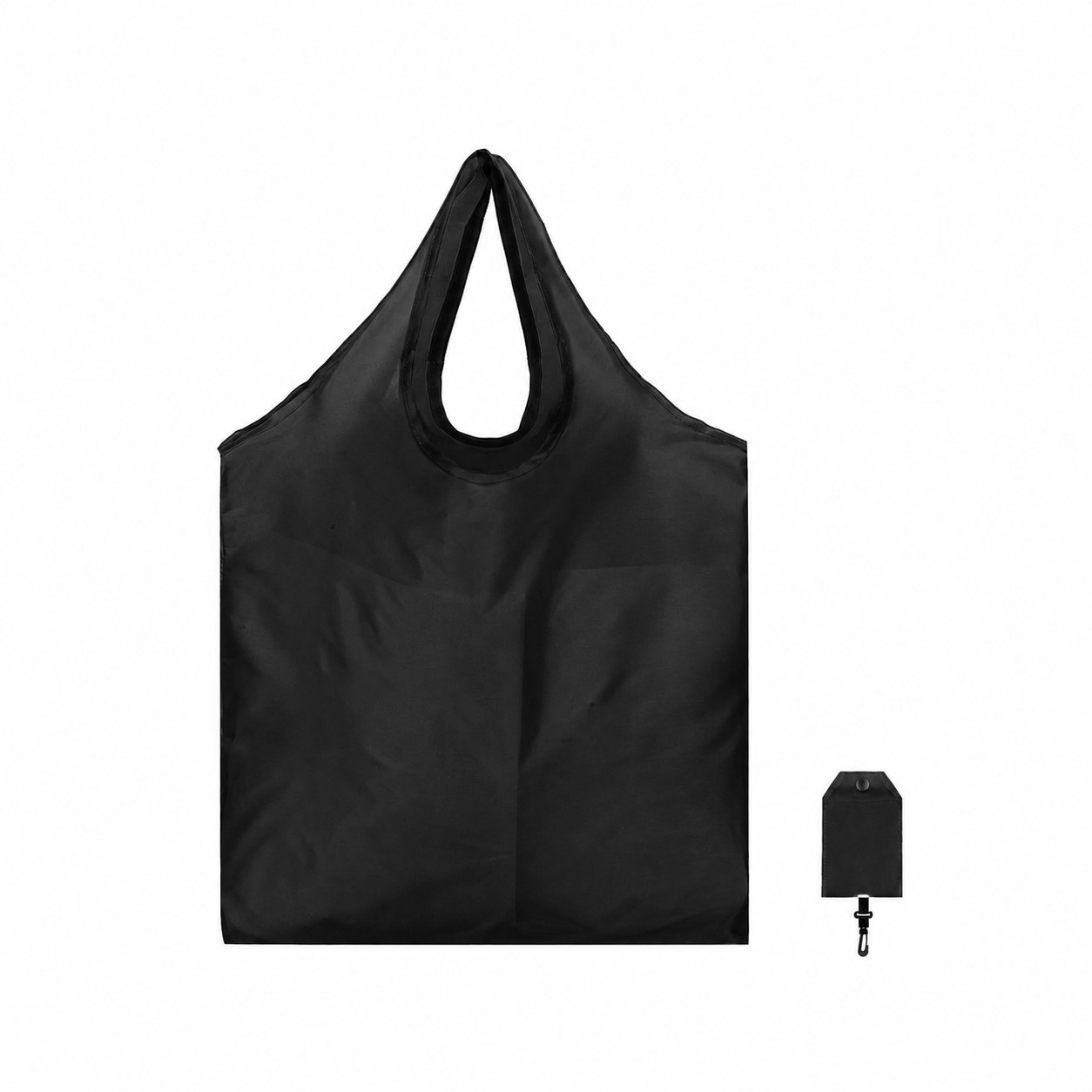 Foldable Shape Tote Bag — Black