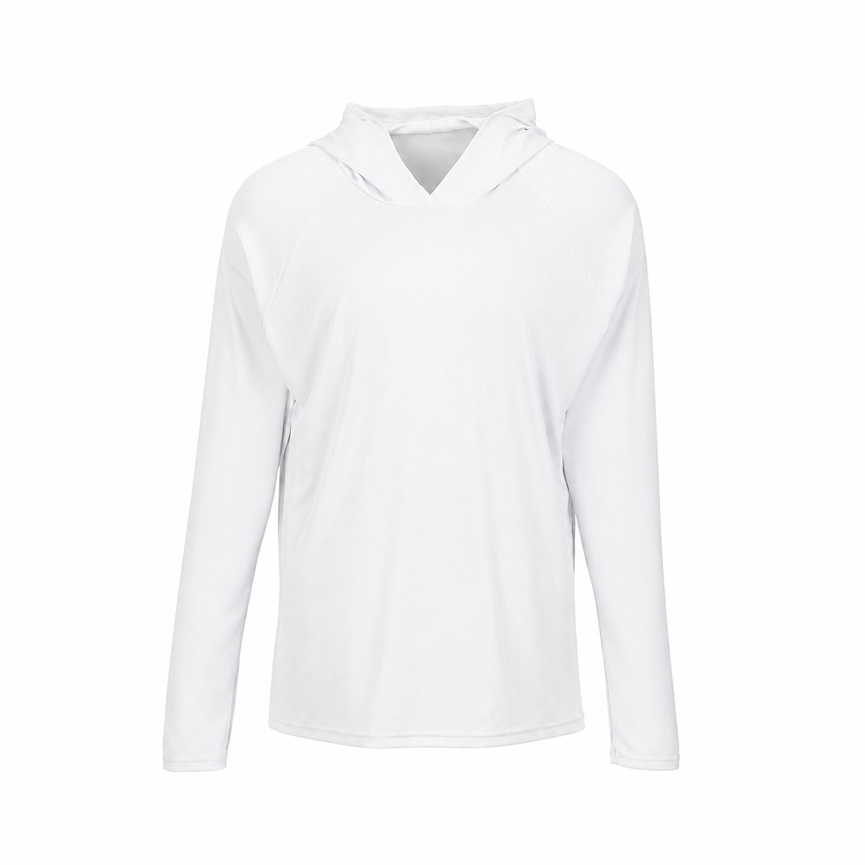 Performance Hooded Long Sleeve Shirt — White