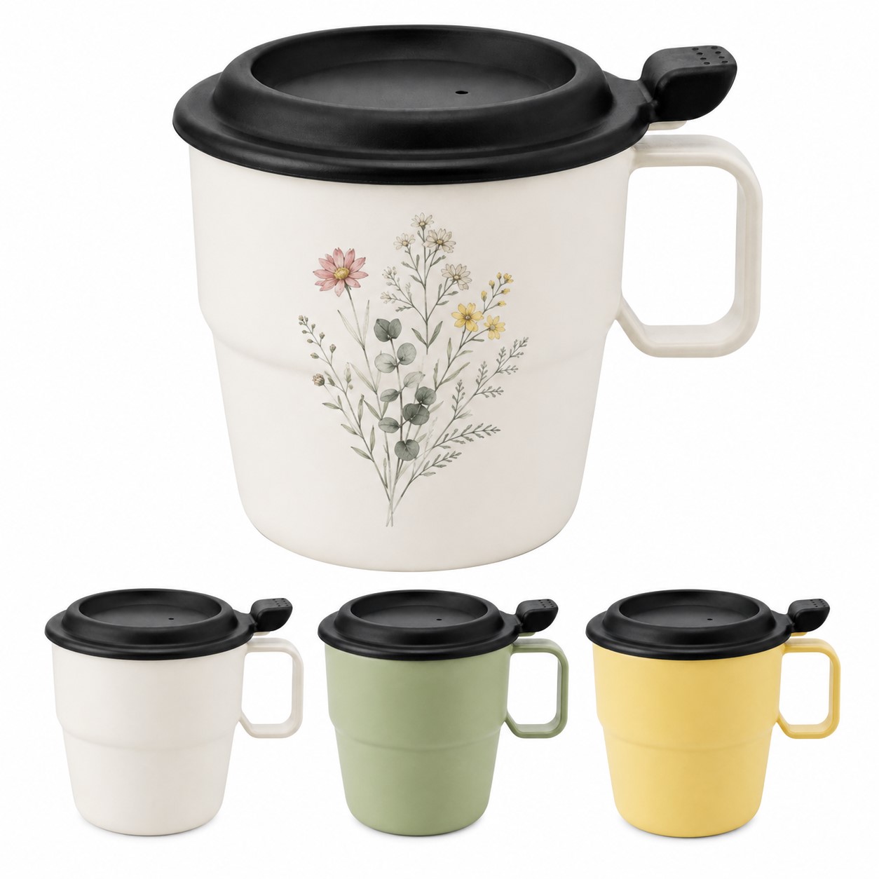 Collapsible Silicone Travel Cup With Detachable Lid