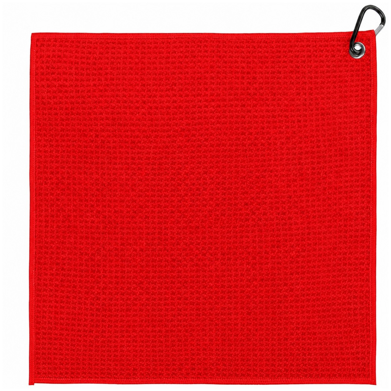 Waffle Polyester Golf Towel — Red