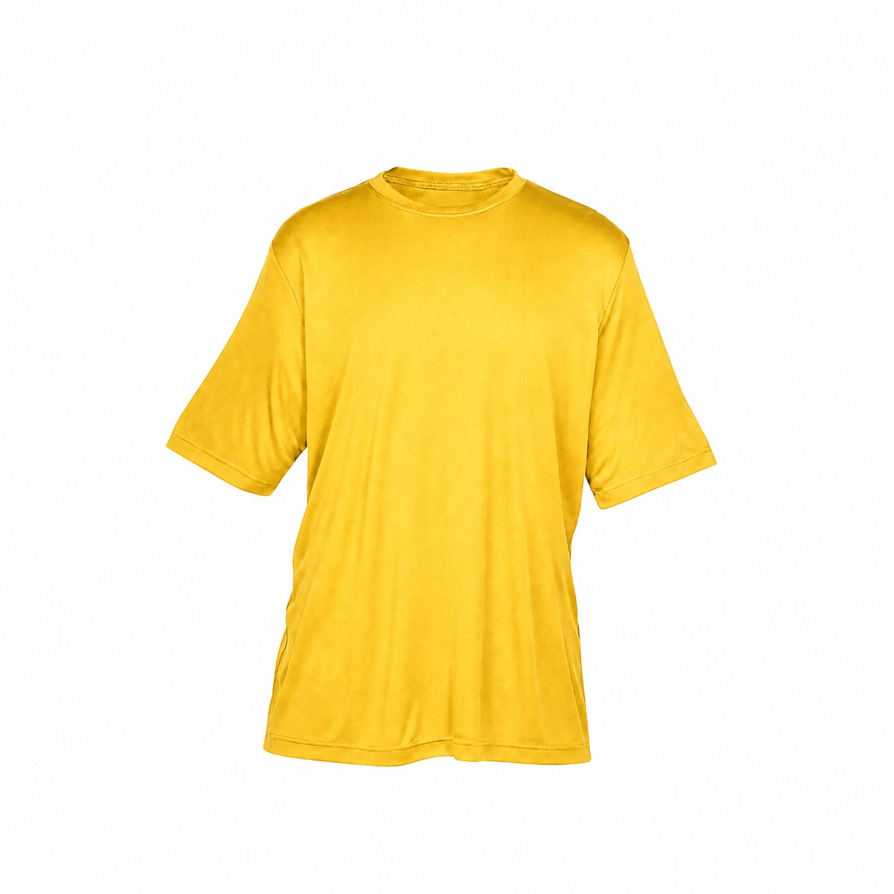 Polyester Crewneck Performance Tee — Yellow