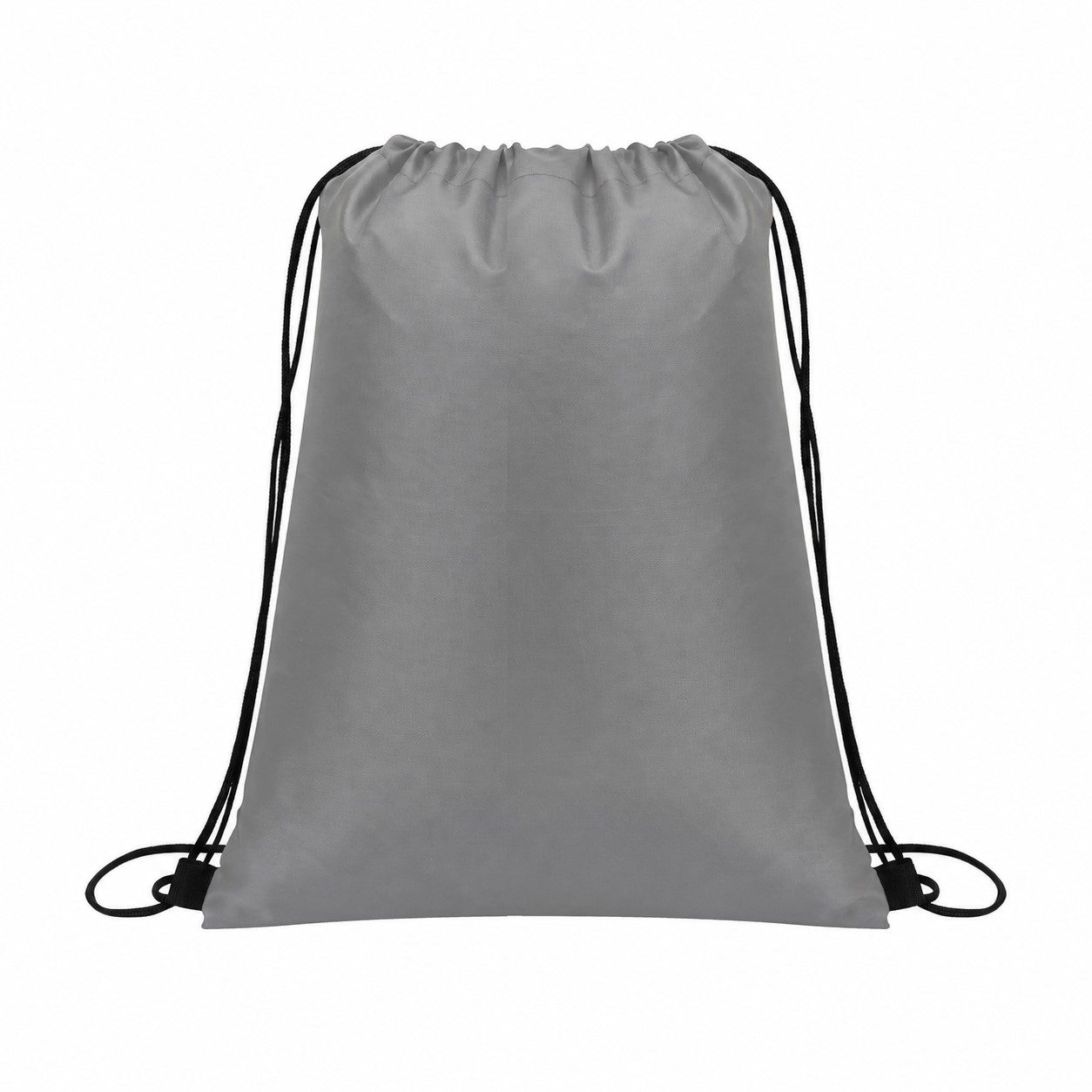 Drawcord Closure Drawstring Bag — Gray