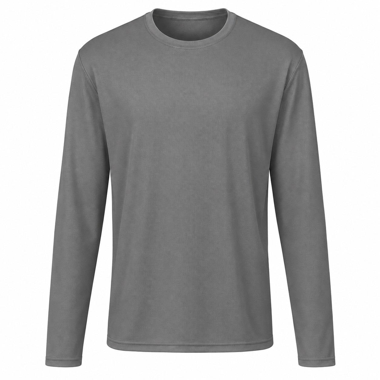 Ladies Polyester Spandex Zip Neck Pullover — Gray