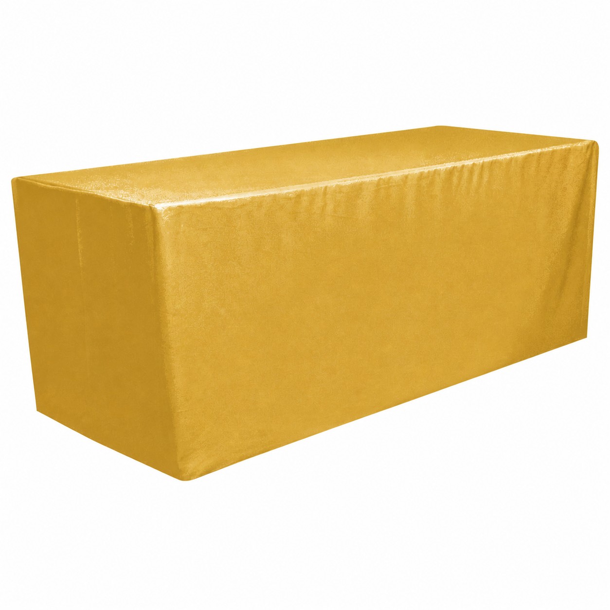 6-Foot Fitted Polyester Table Cover — Gold