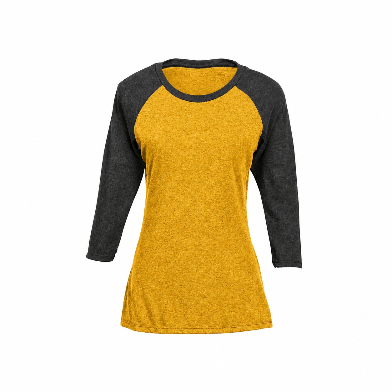 Ladies Tri Blend Raglan Baseball Tee — Yellow