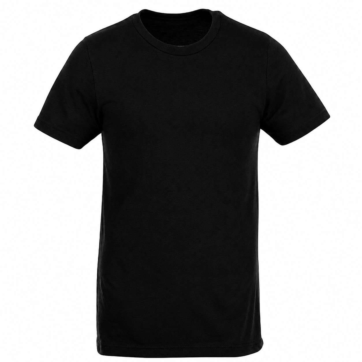 Recycled Polyester-Cotton Crewneck T-Shirt — Black