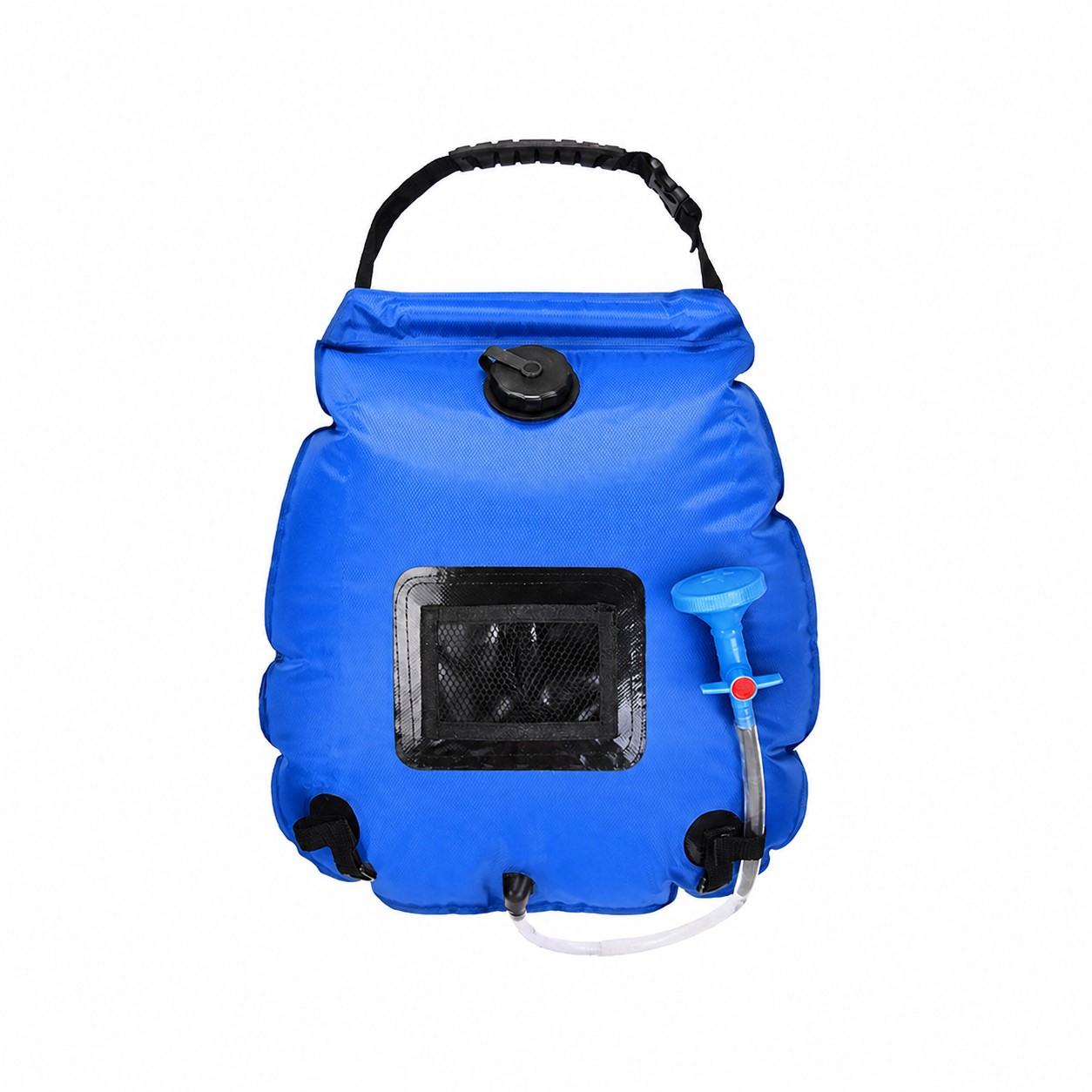 PVC Solar Camp Shower Bag — Blue
