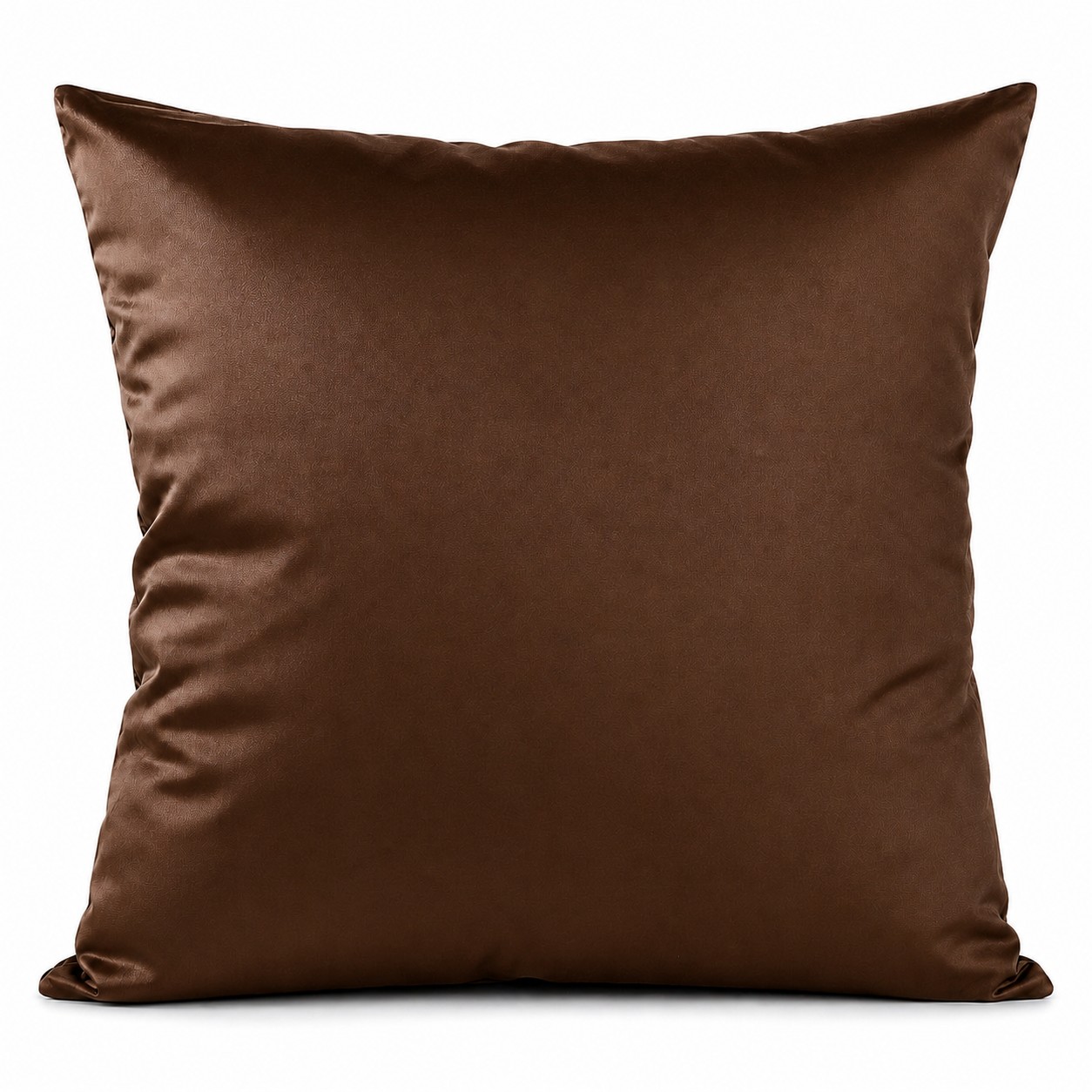 Cotton Square Throw Pillow — Brown