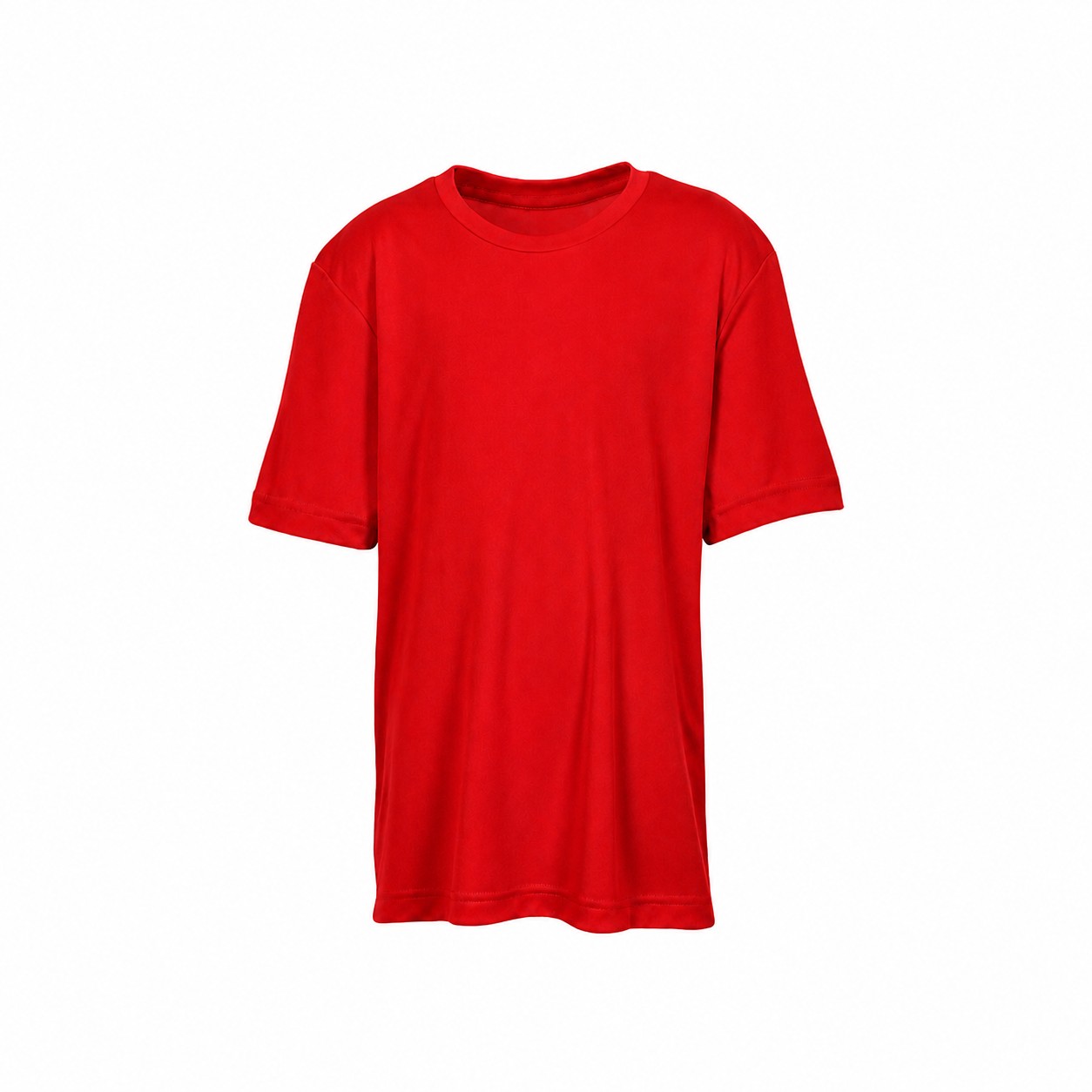 Youth Polyester Performance T Shirt — Red