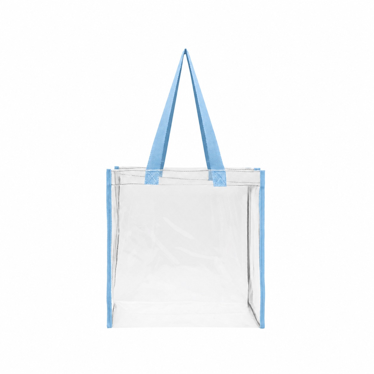 PVC Carry Handles Tote Bag — Light Blue