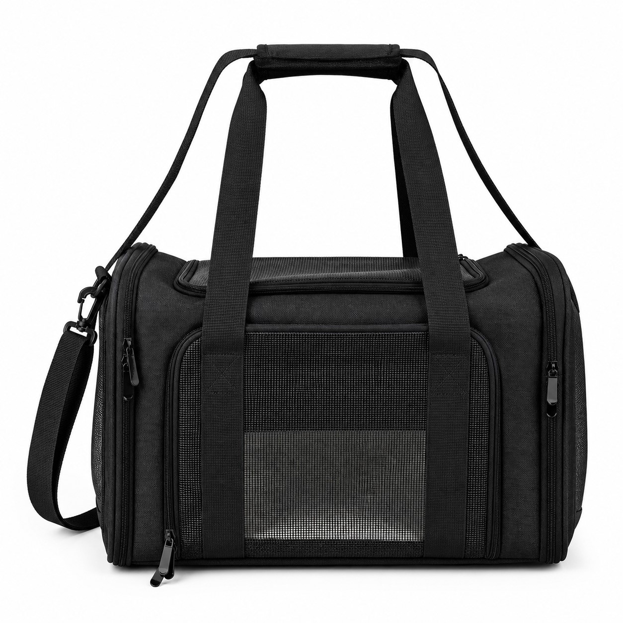 Zippered Oxford Mesh Pet Travel Carrier — view 2