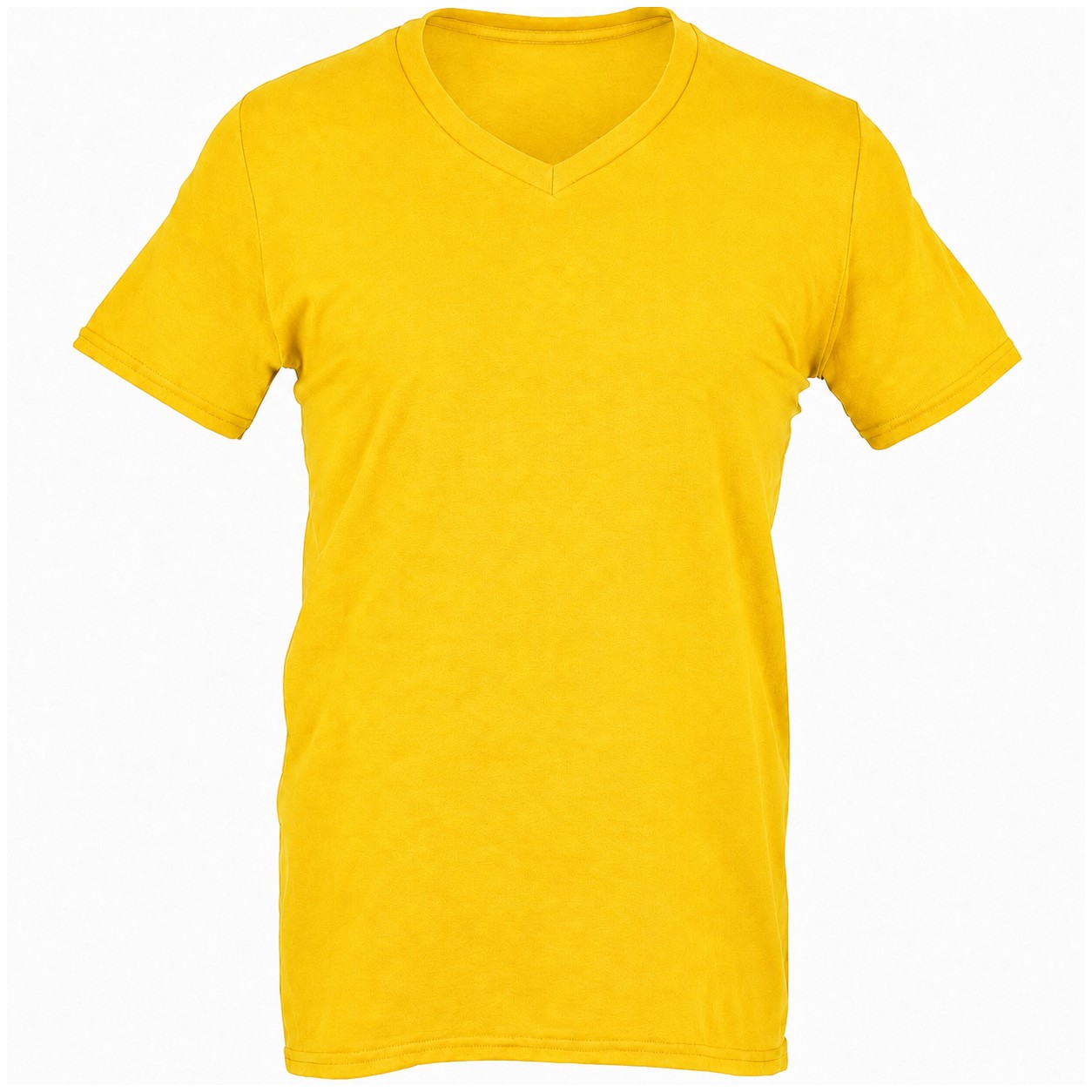 Soft Cotton V Neck T Shirt — Yellow