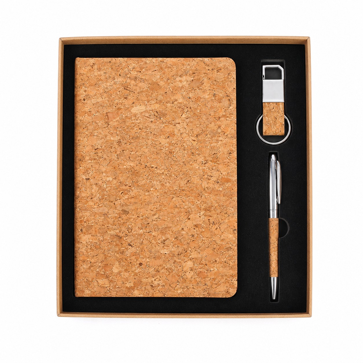 Cork Notebook Pen And Keychain Gift Set — view 2
