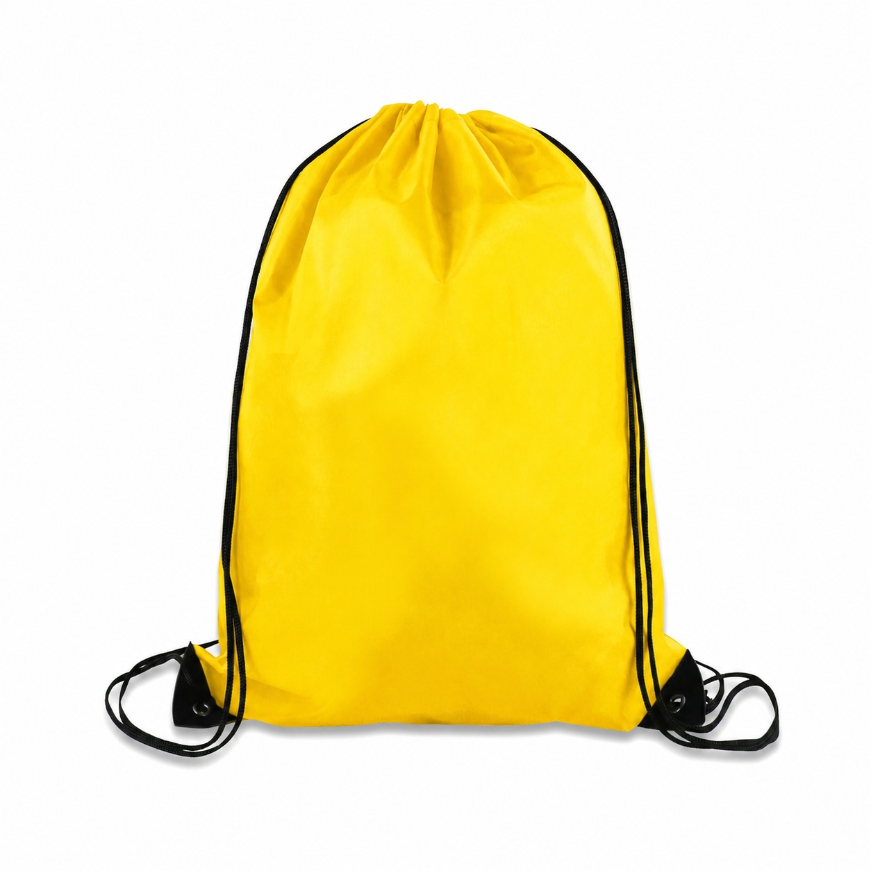 Reinforcement Trim Drawstring Bag — Yellow
