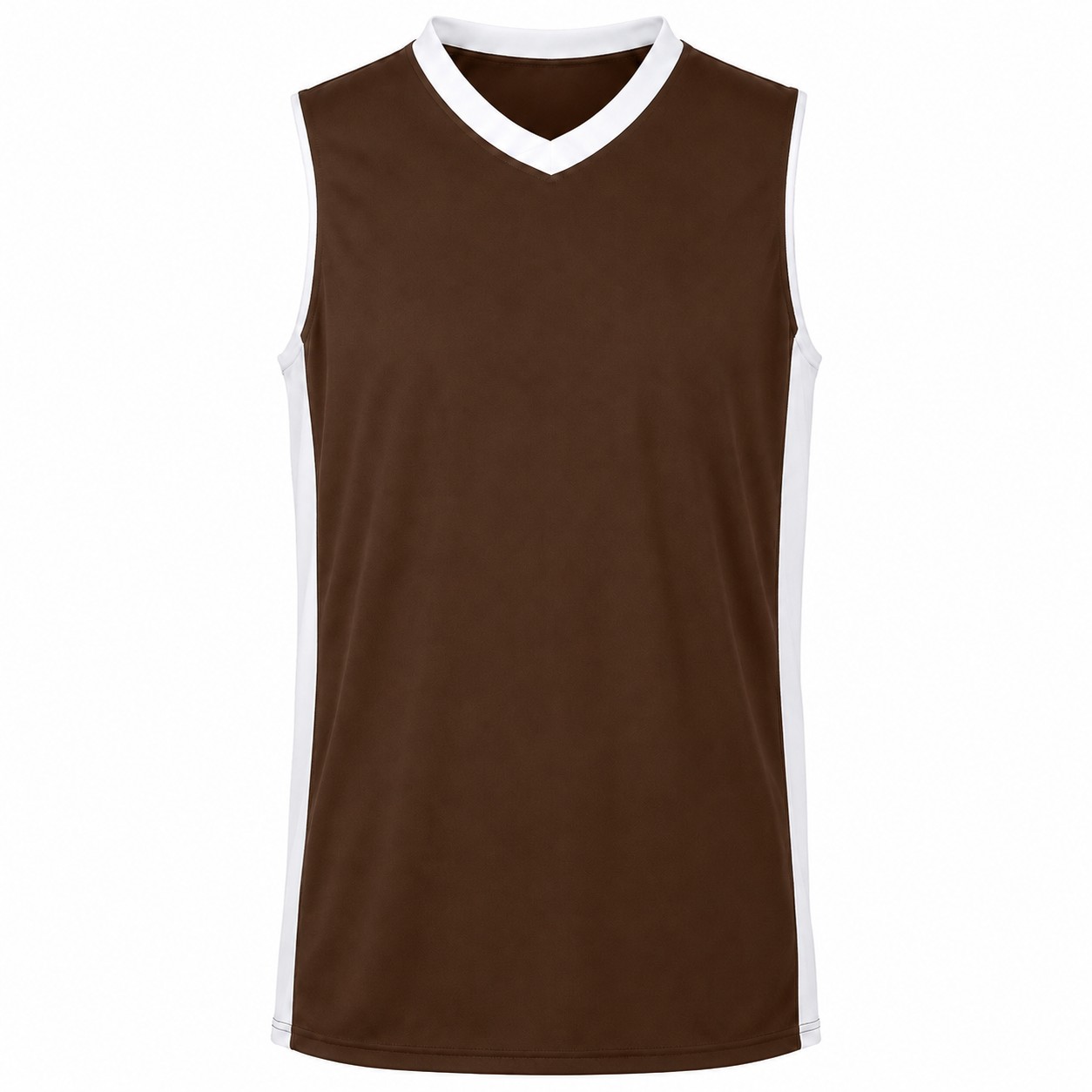 Men's Polyester Basketball Jersey — Brown