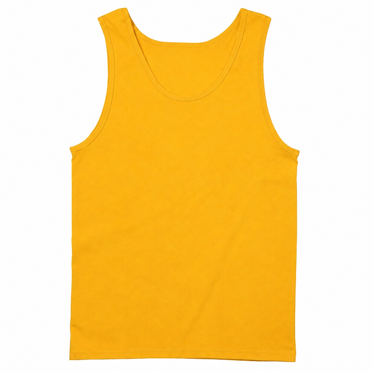 Cotton Sleeveless Tank Top — Gold
