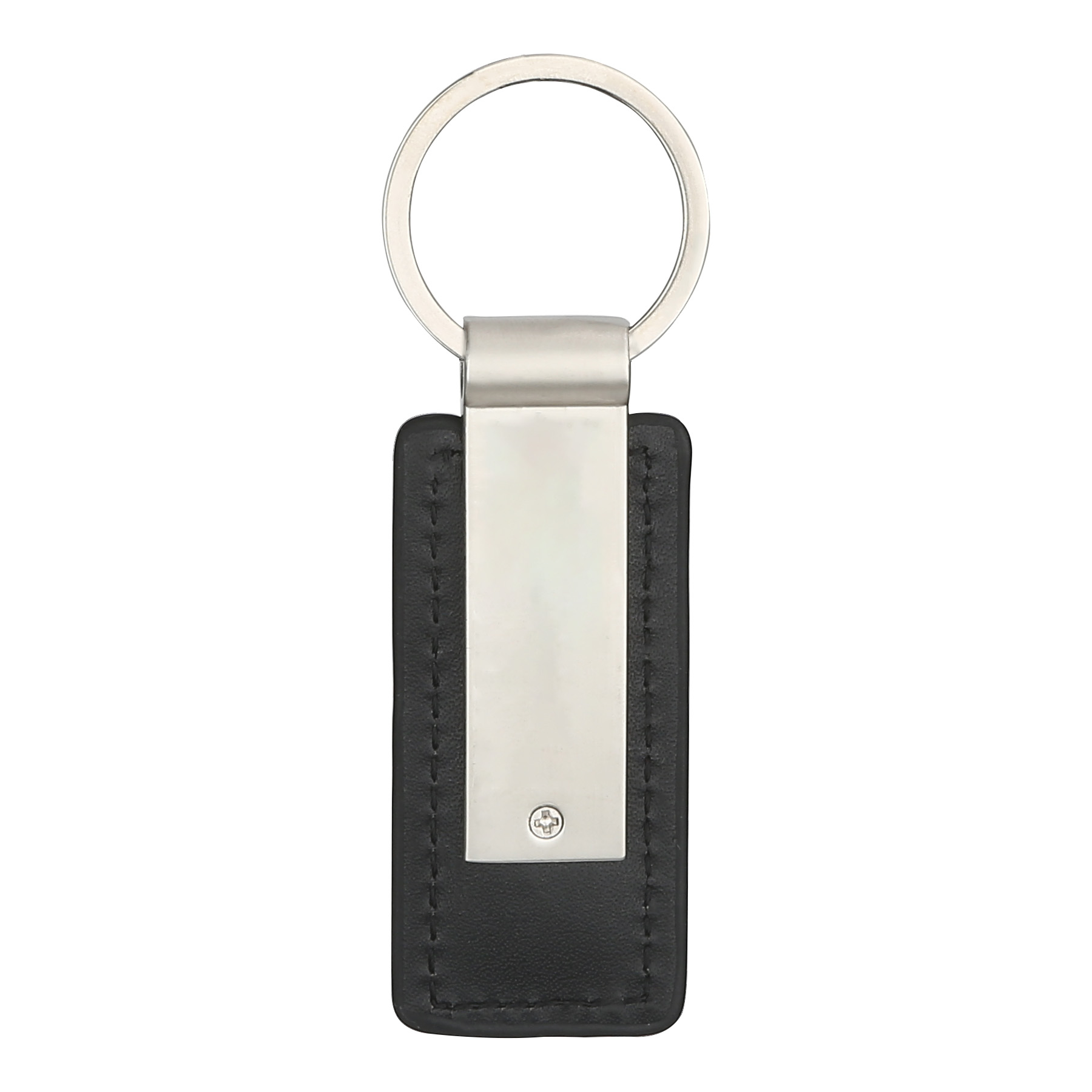 Rectangular PU Leather Keychain — view 2