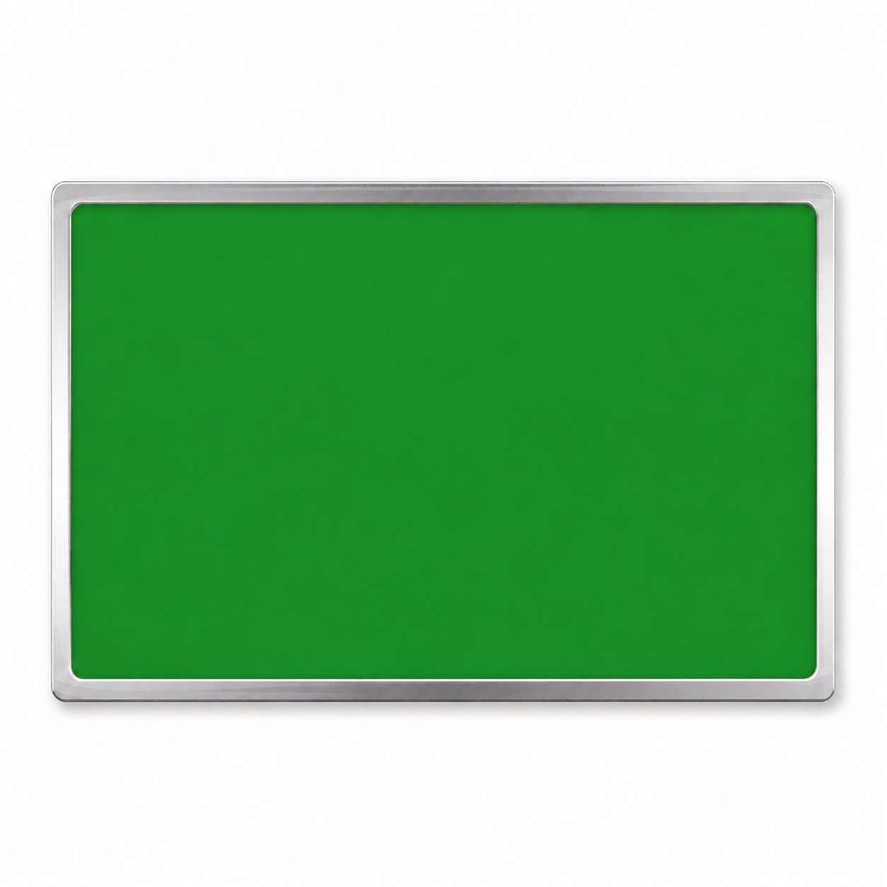 Rectangle Epoxy Dome Lapel Pin — Green