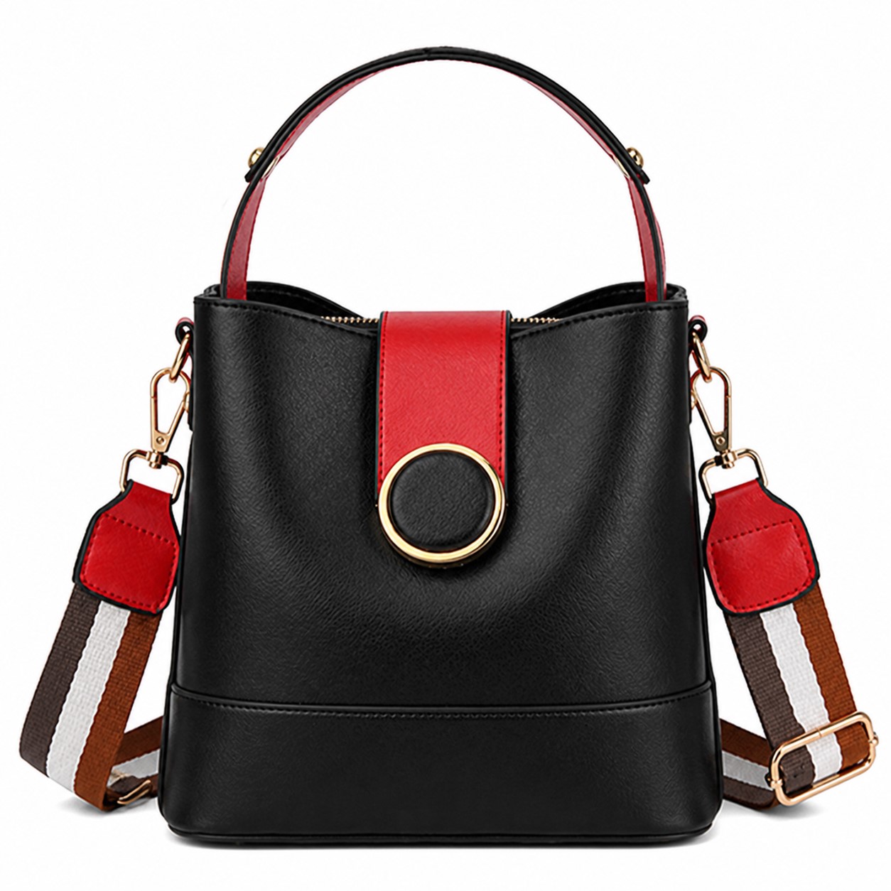 Color Block Polyester Tote Bag — view 2