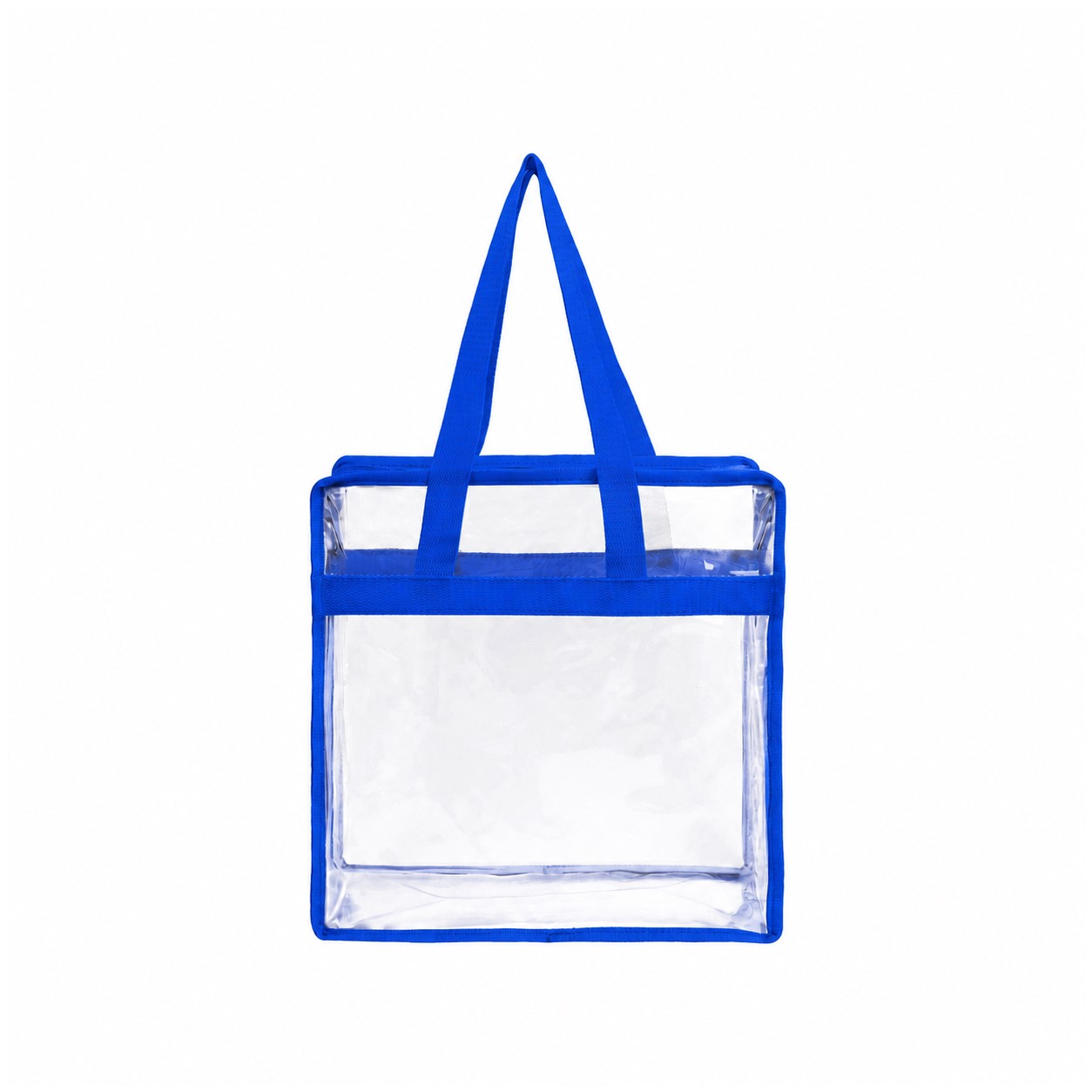 Stadium Clear Zipper Tote Bag — Royal Blue