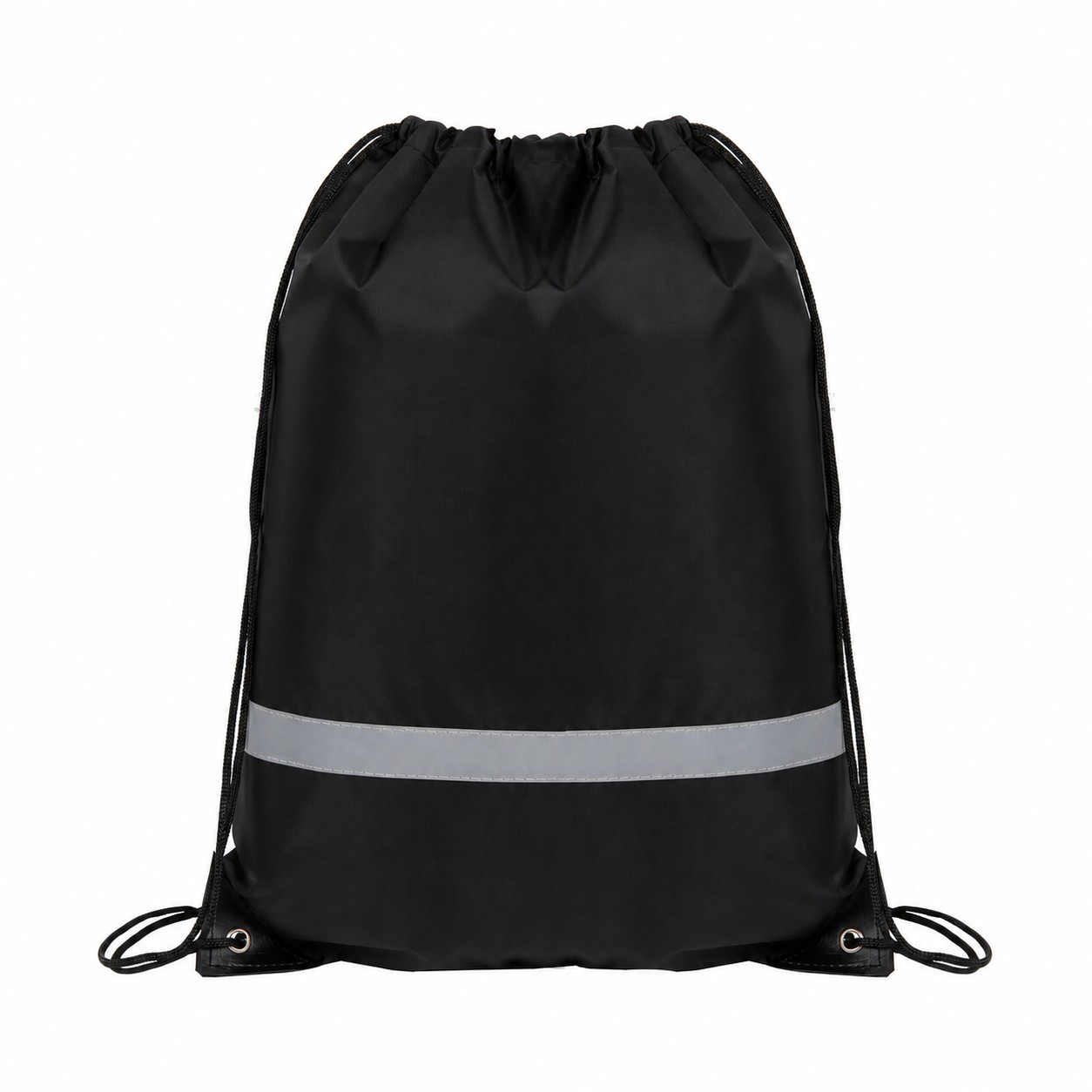 Metal Grommet Safety Drawstring Bag — Black