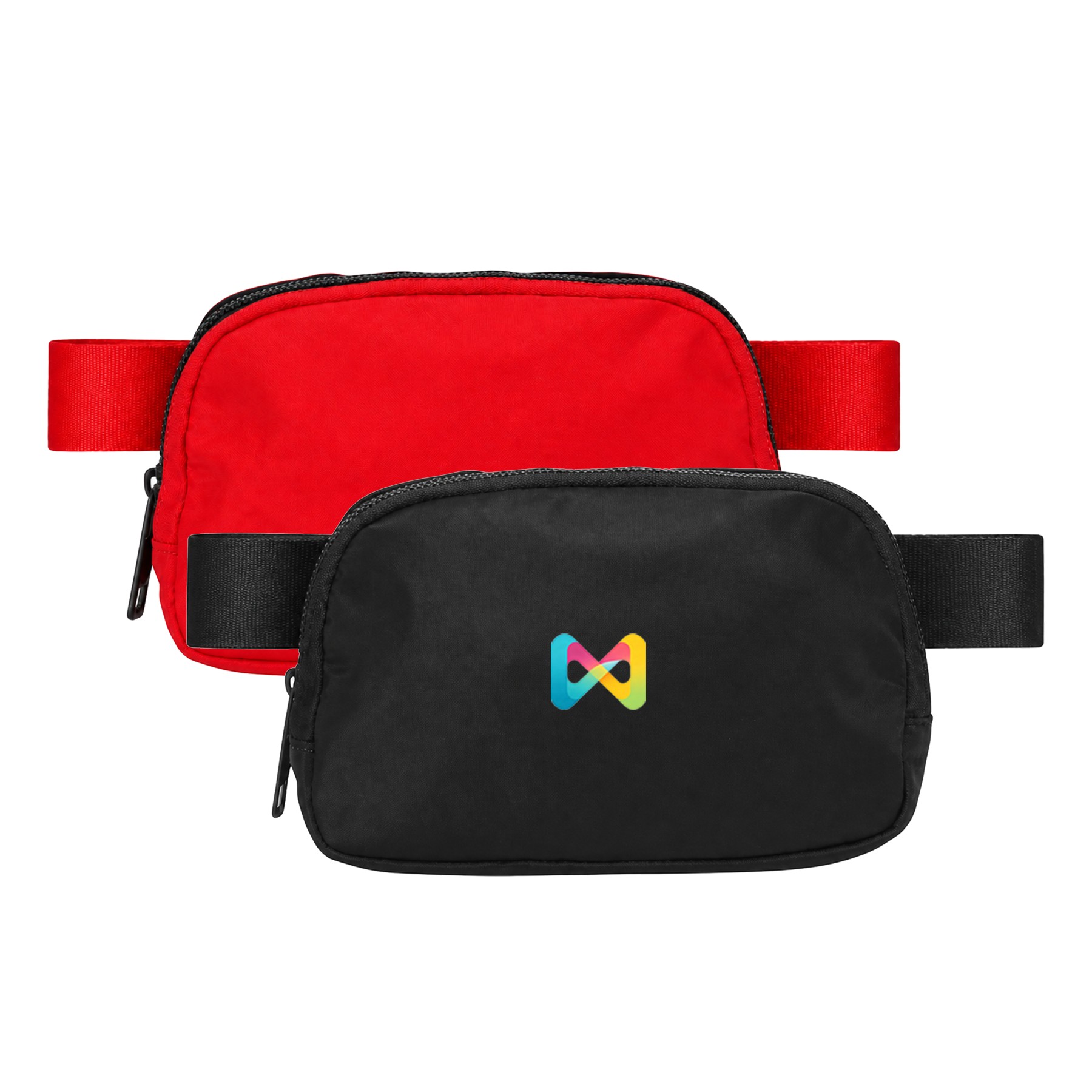 Rounded Nylon Buckle Strap Waist Bag — view 1