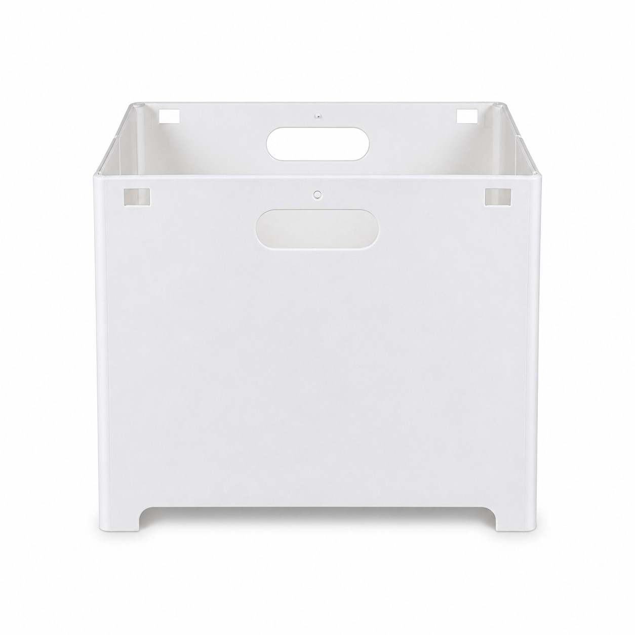 Foldable Plastic Laundry Basket With Adhesive Mount — view 2