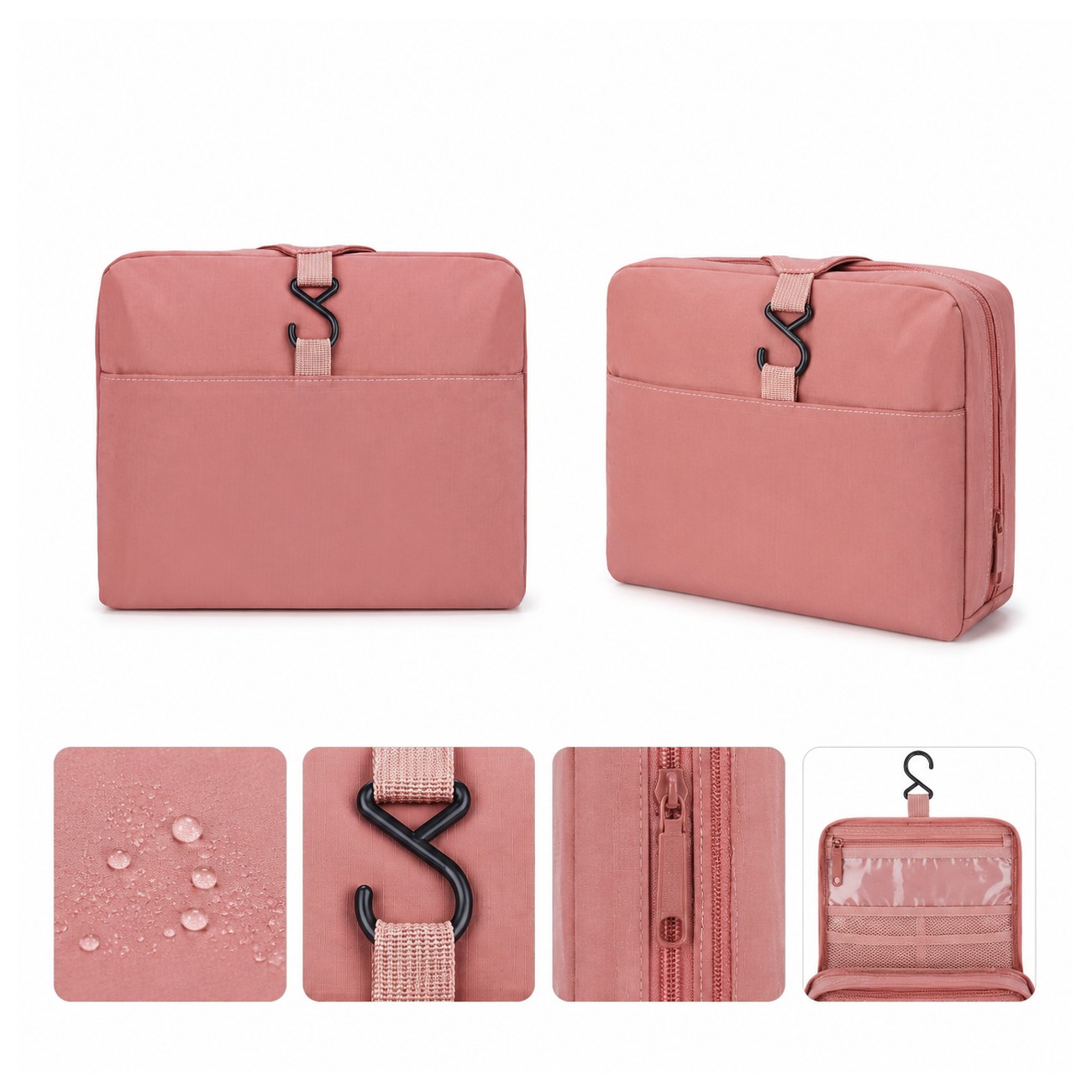 Nylon Pink Toiletry Bag